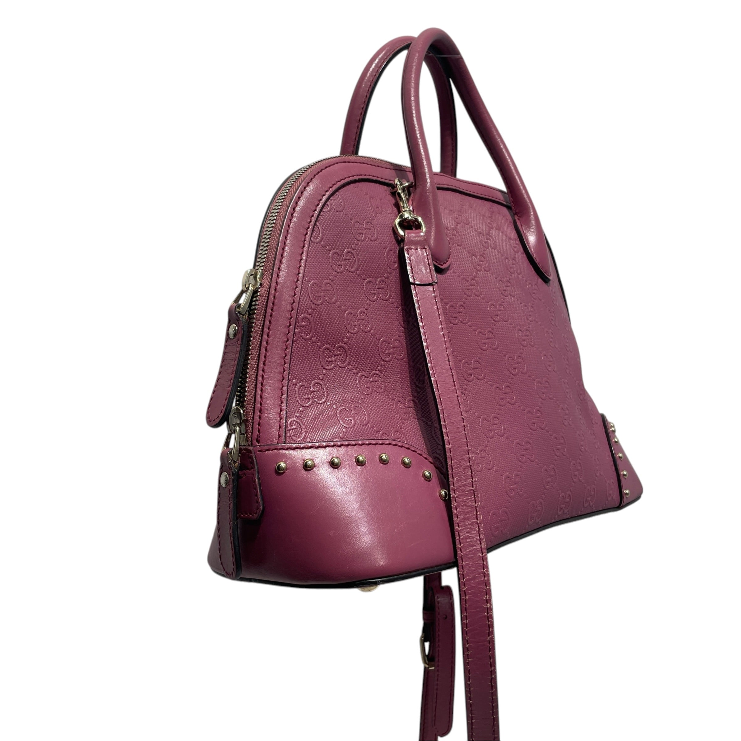 GUCCI/Hand Bag/Monogram/Leather/PPL/Studded Dome Tote view 4