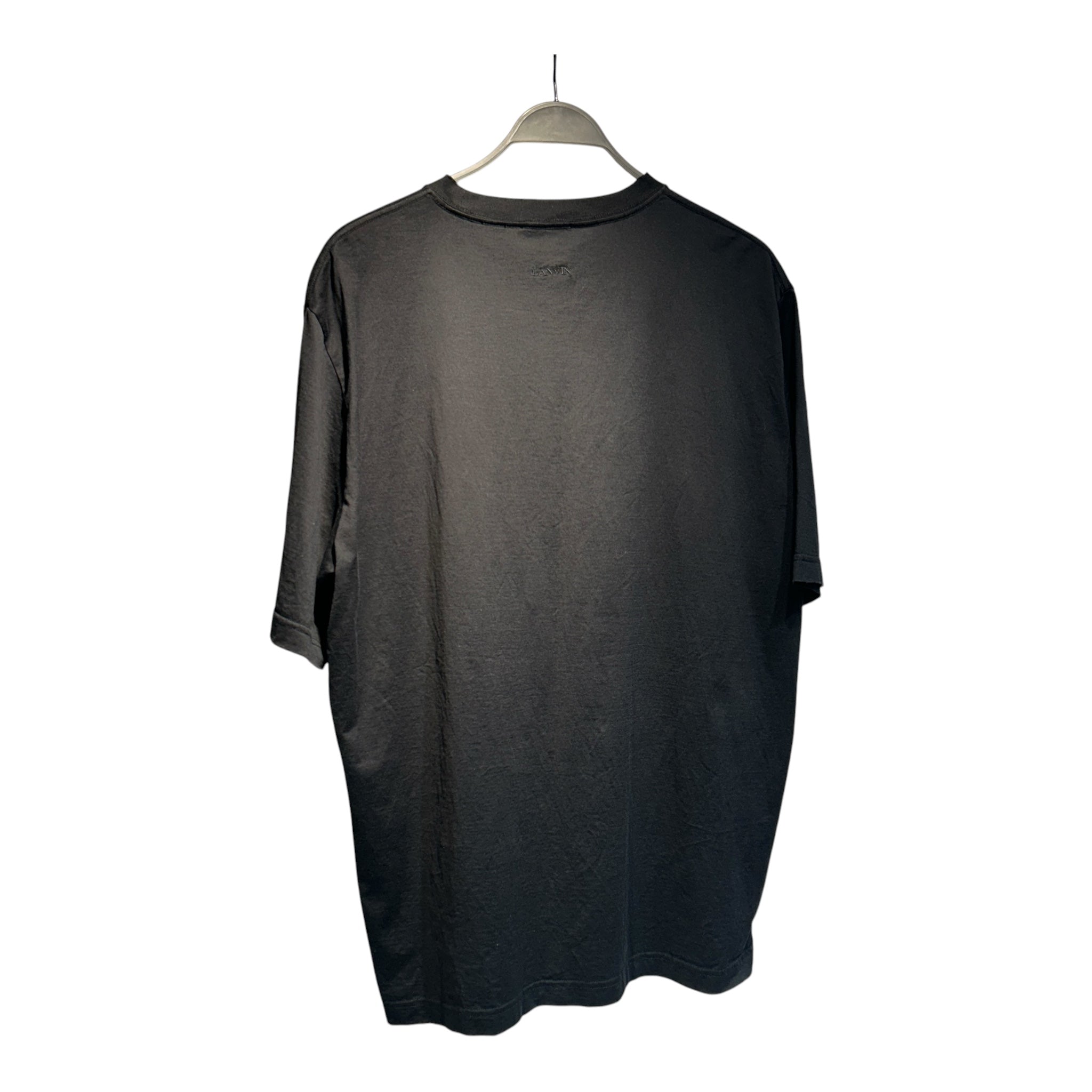 LANVIN/FUTURE/T-Shirt/L/Cotton/BLK/Front Eagle Logo Print view 2