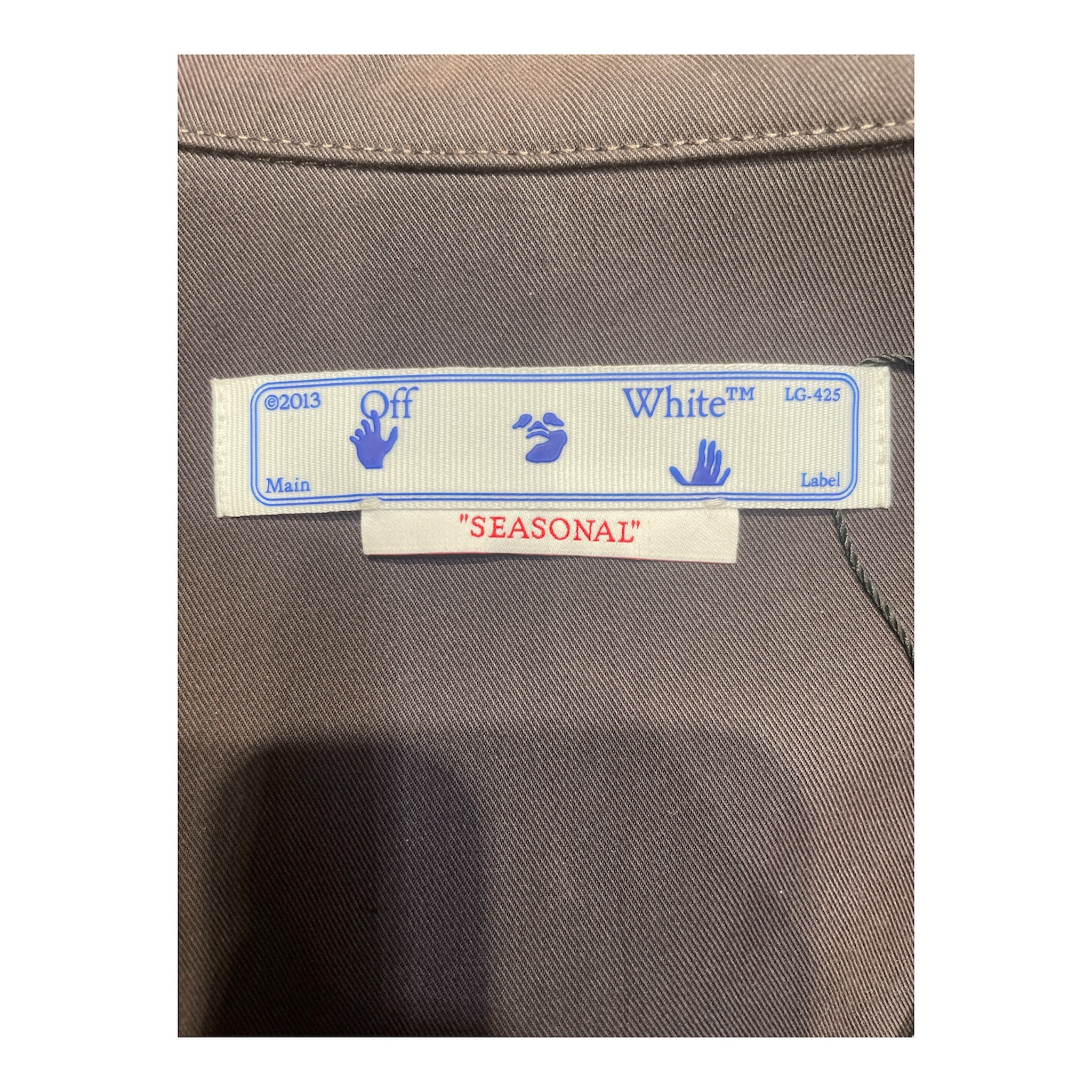 OFF-WHITE/LS Shirt/44/Cotton/BRW/Cropped, twisted, cargo top view 3