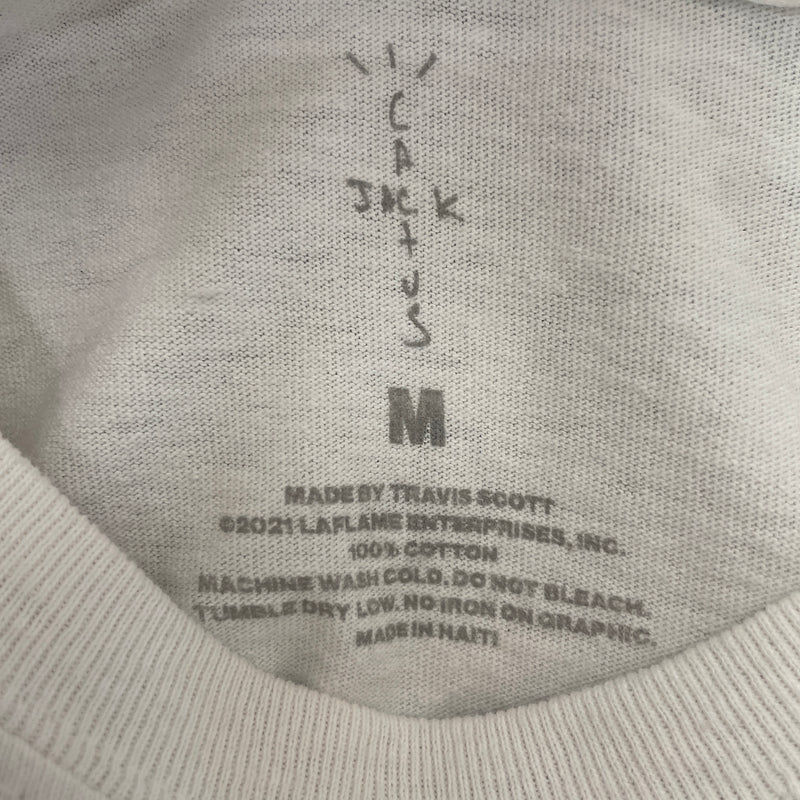 CACTUS JACK/FRAGMENT/T-Shirt/M/Cotton/WHT/Turtle Neck/