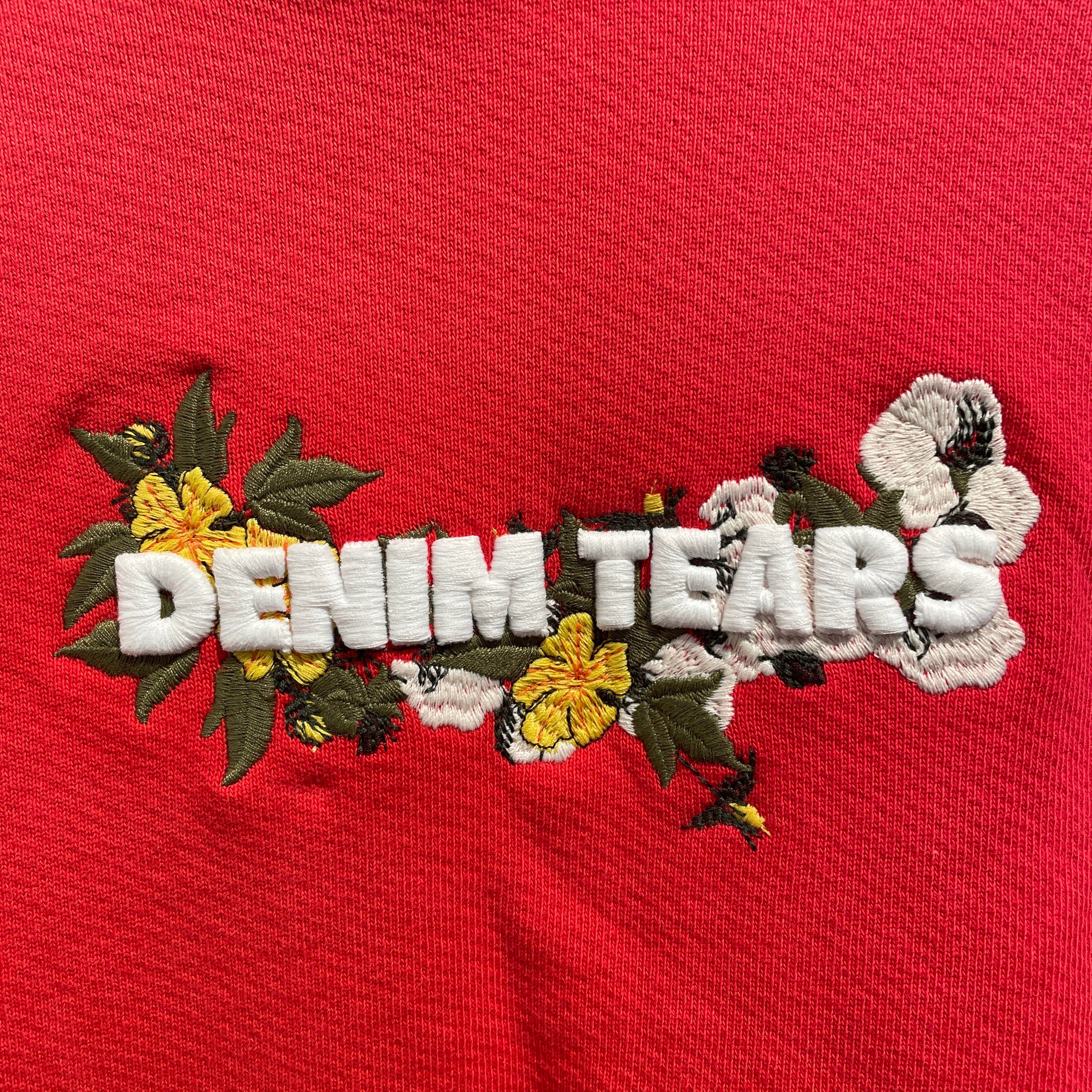 DENIM TEARS/Hoodie/M/Cotton/RED/Floral hoodie NWT view 3