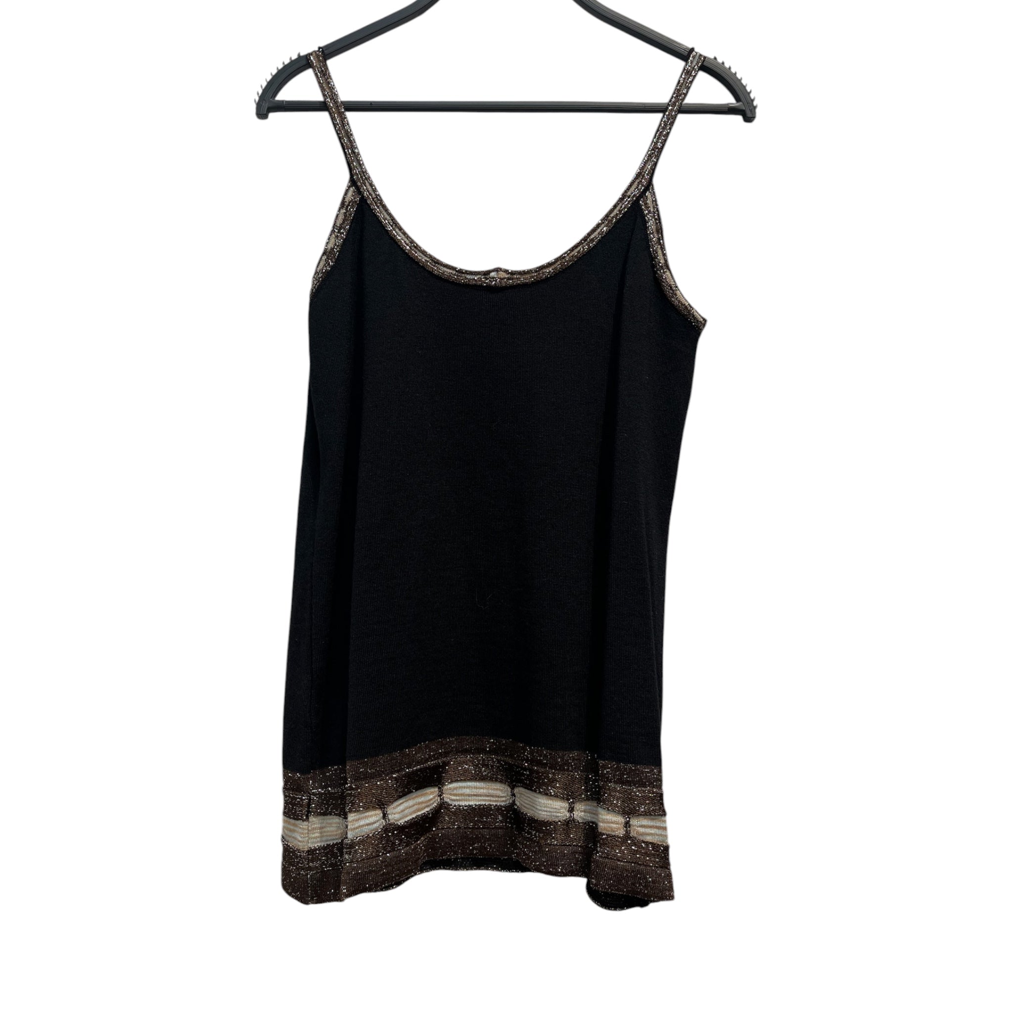 MISSONI/SS Cut & Sew/4/Wool/BLK/BLACK TANK TOP BROWN STRAPS view 2