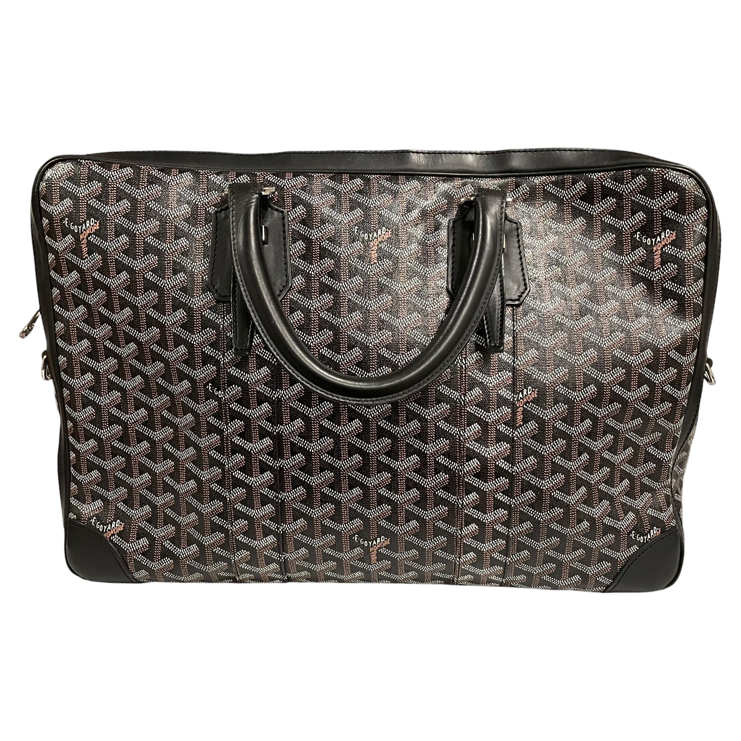 GOYARD/Cross Body Bag/Monogram/Leather/BLK/AMBASSADE BRIEFCASE view 1