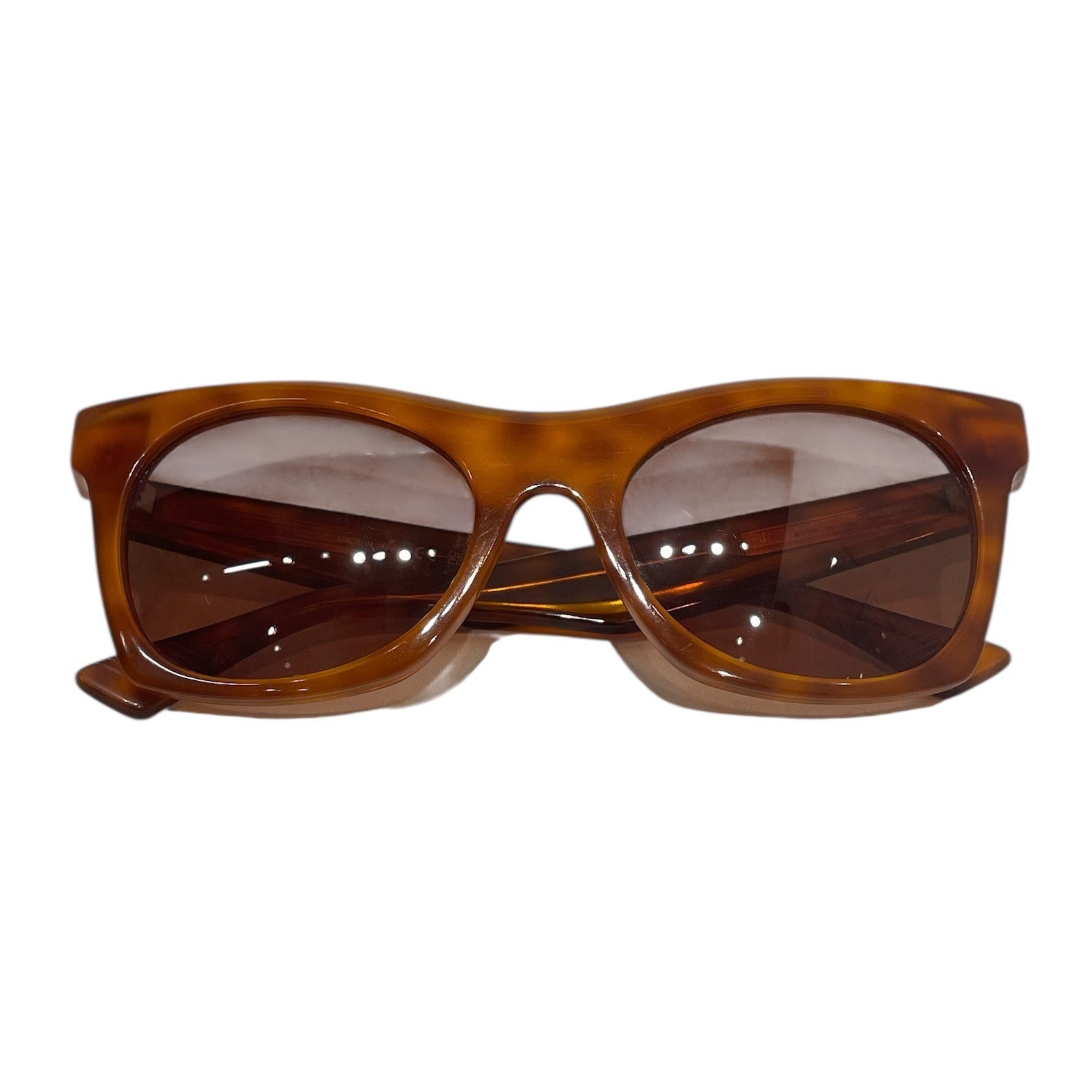 BOTTEGA VENETA/Glasses/All Over Print/Plastic/BRW/BOTTEGA BRWN BLK GLASSES view 1