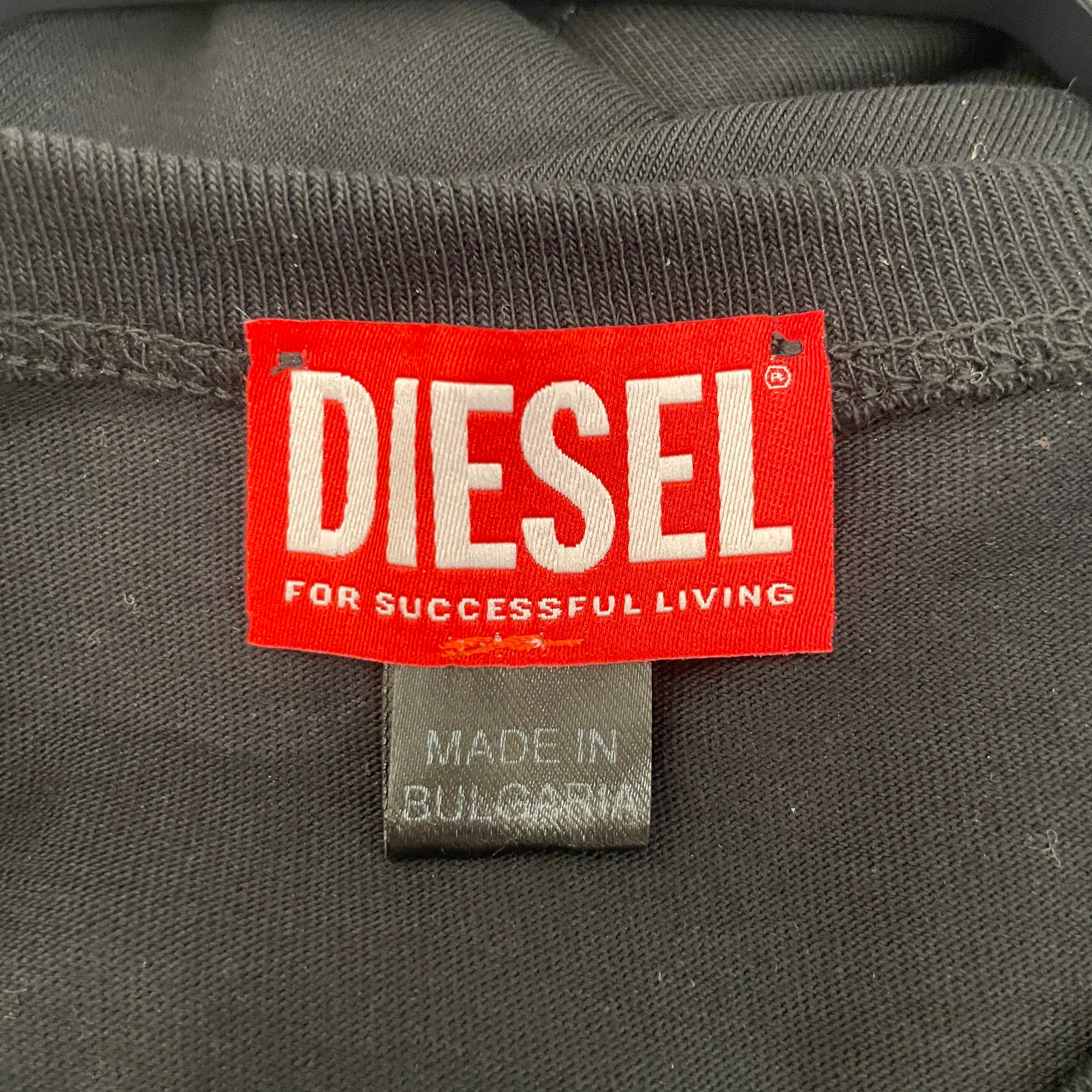 DIESEL/T-Shirt/XL/Cotton/BLK/silver D view 3