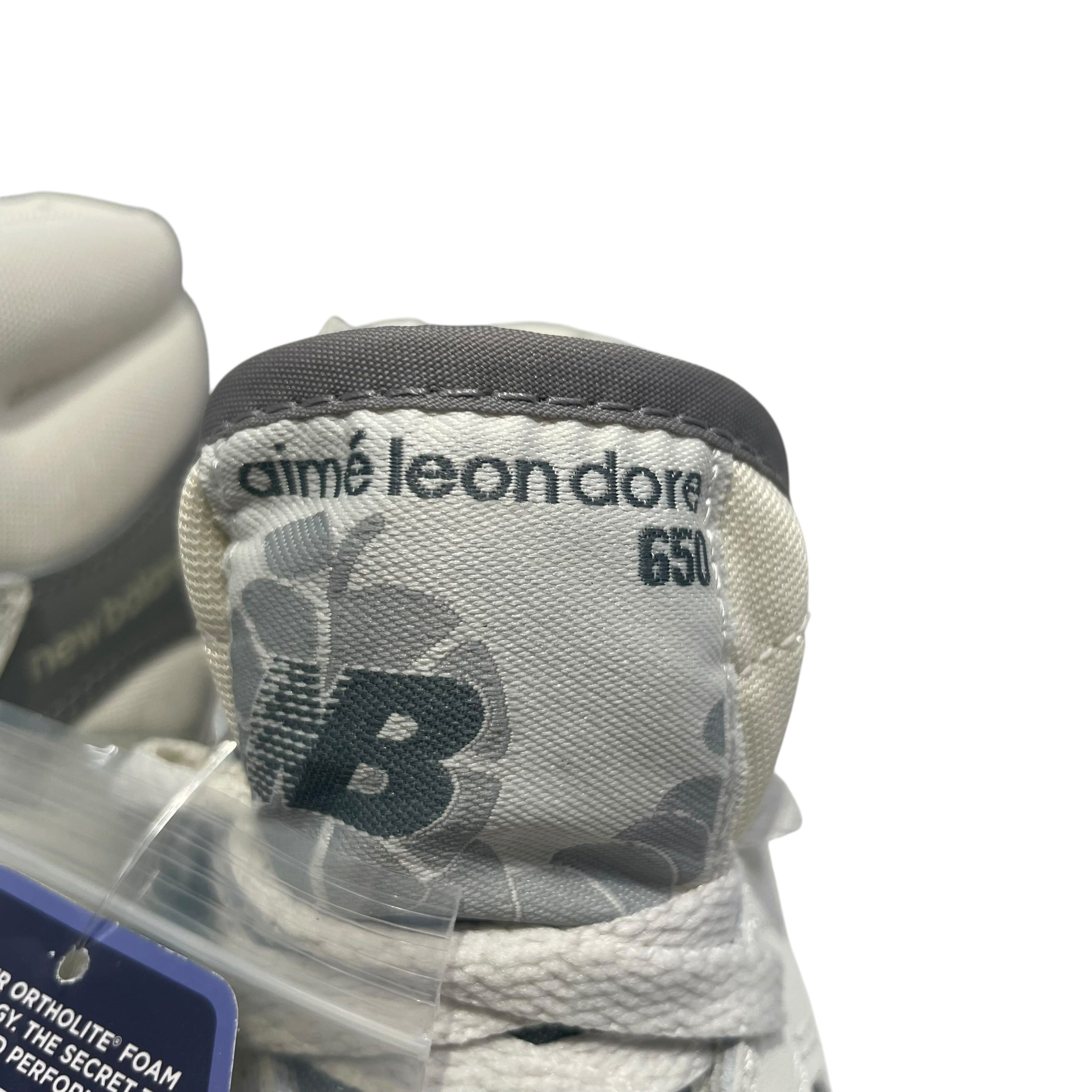 AIME LEON DORE/NEW BALANCE/Hi-Sneakers/US 10/Leather/WHT/wht&grey view 5