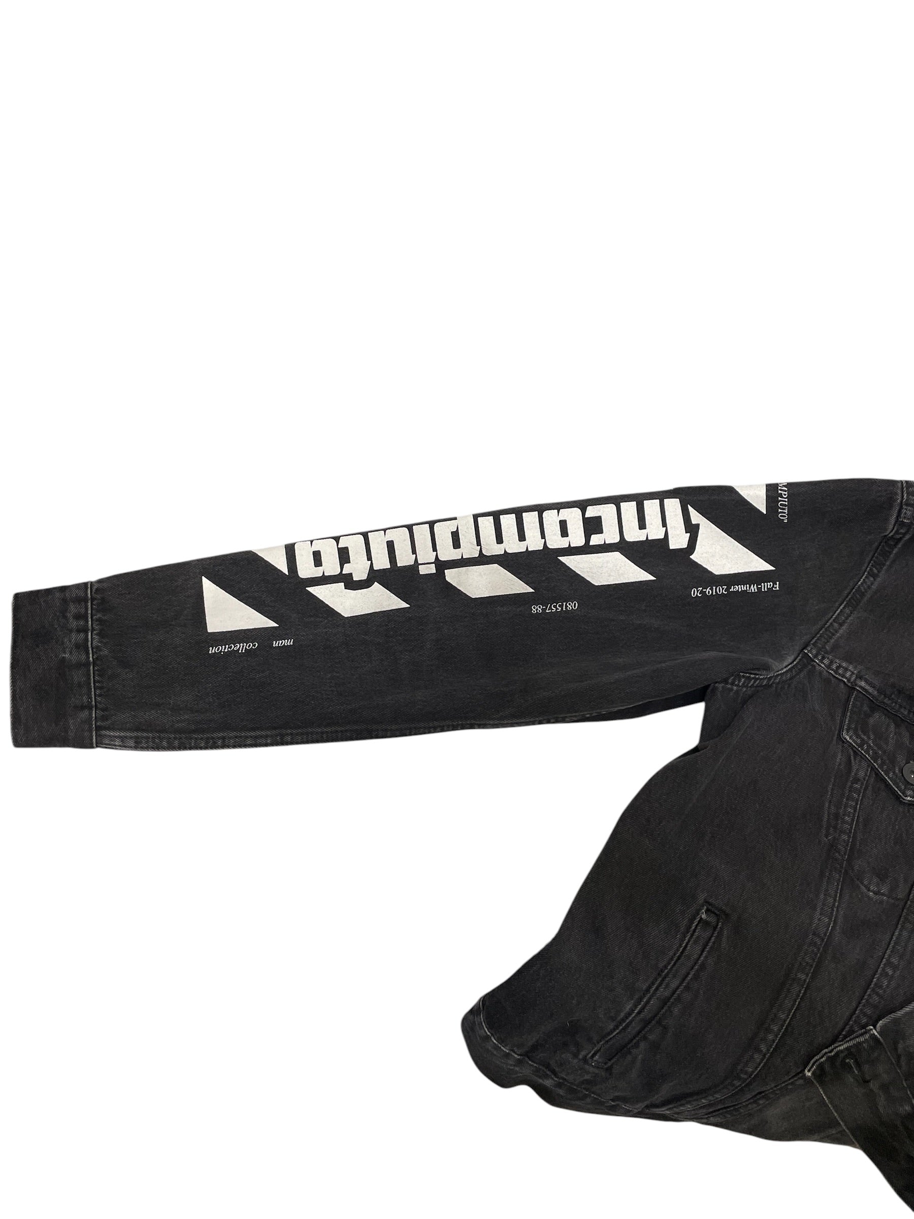 OFF-WHITE/Denim Jkt/M/Cotton/BLK/Graphic/incompleto jacket view 7