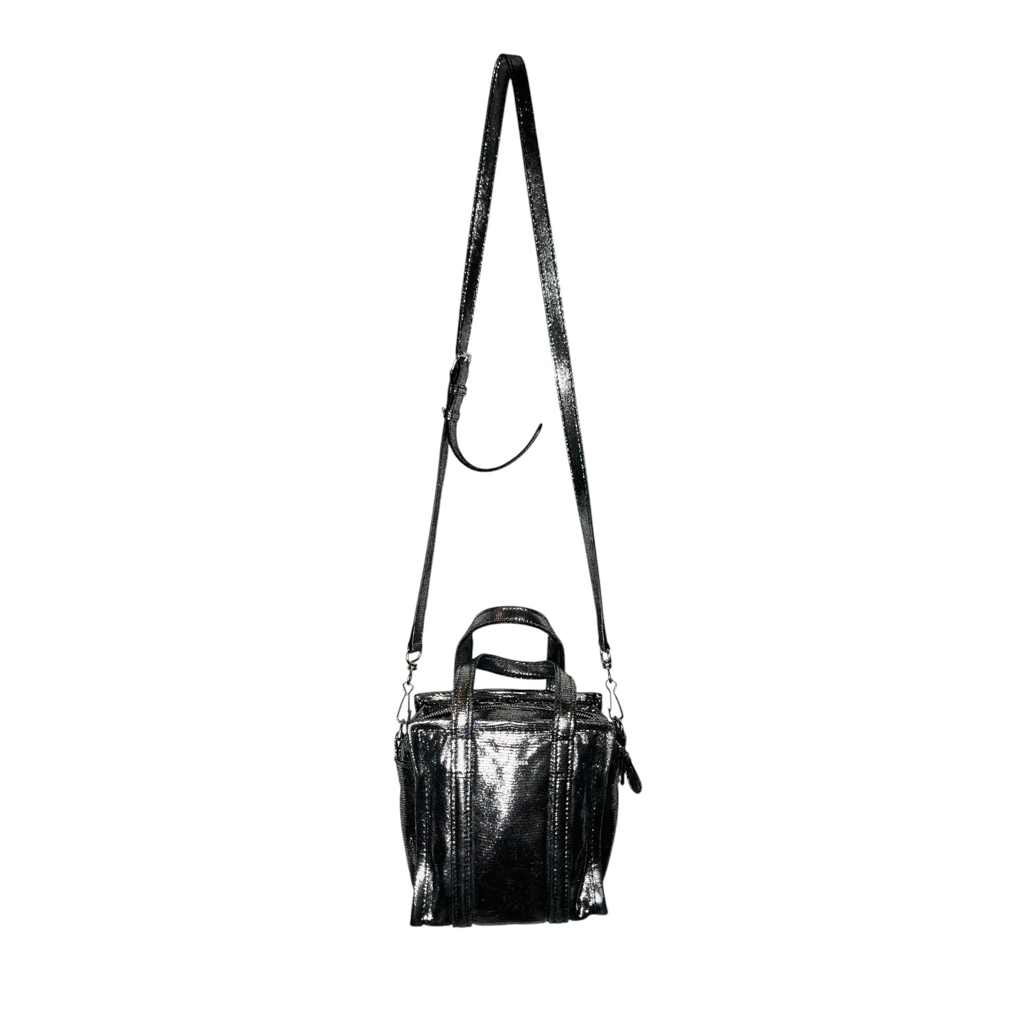 BALENCIAGA/Cross Body Bag/Iridescent/Leather/SLV/SILVER DISCO BAZAAR view 1