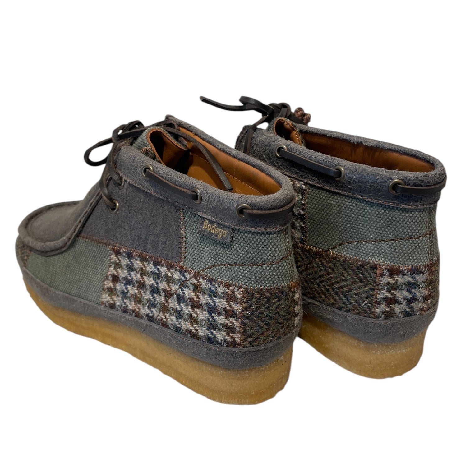 Clarks/BODEGA/Chukka Boots/US 8.5/All Over Print/Wool/GRY/PATCHWORK view 2