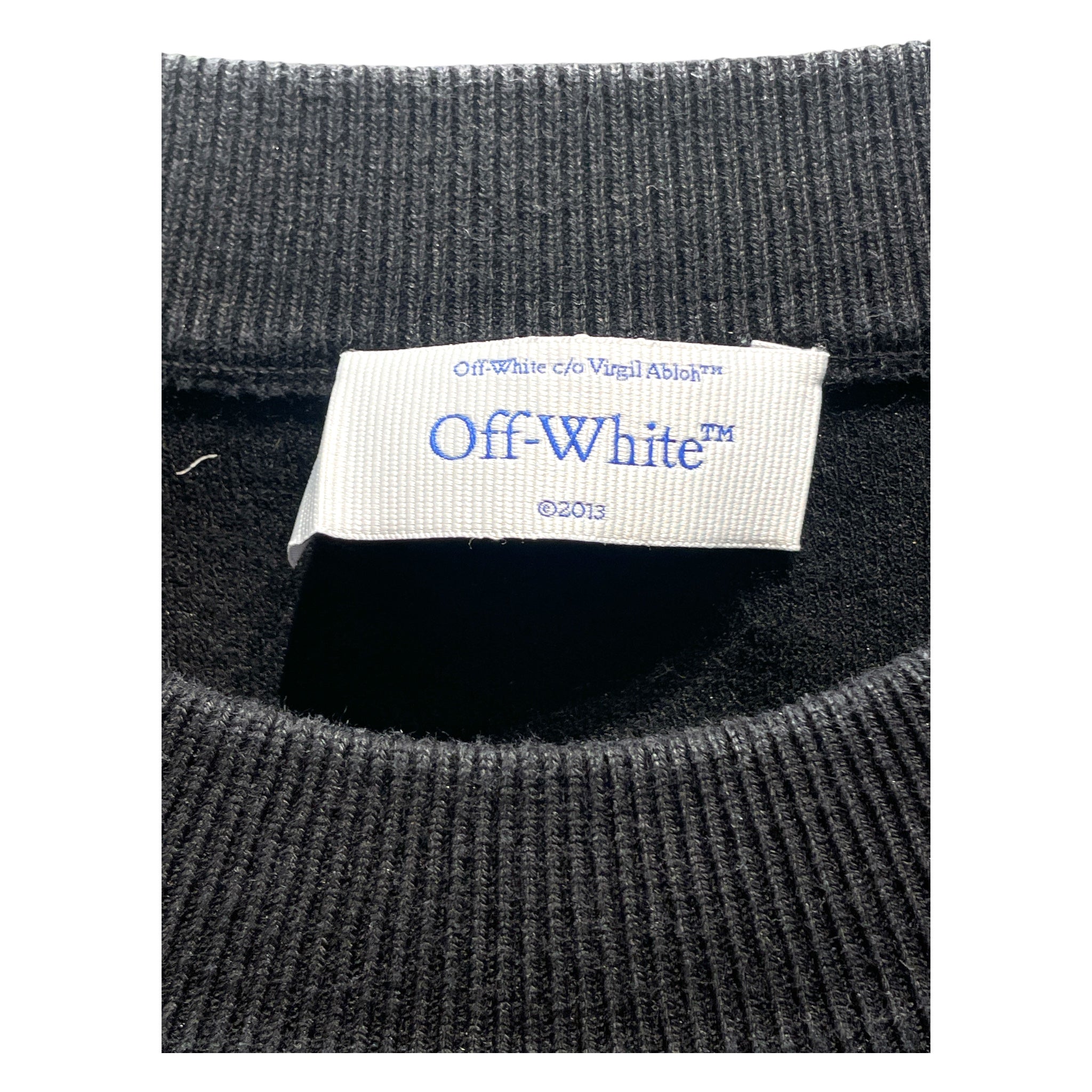 OFF-WHITE/Sweatshirt/XL/Cotton/BLK/Puff Arrow Logo Crewneck view 3