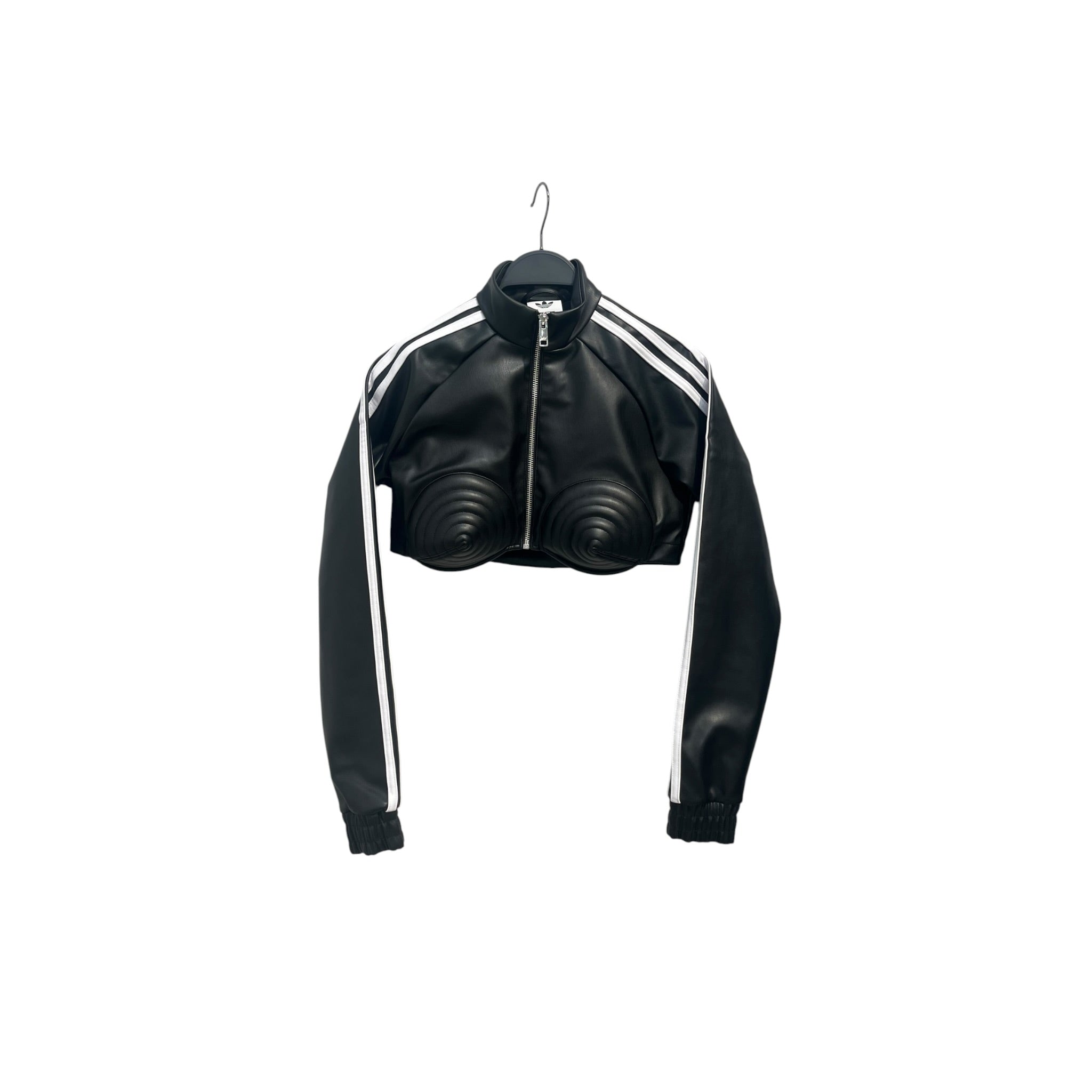 adidas/Track Jkt/S/Faux Leather/BLK/WOMEN BIKER TRACK JKT view 1