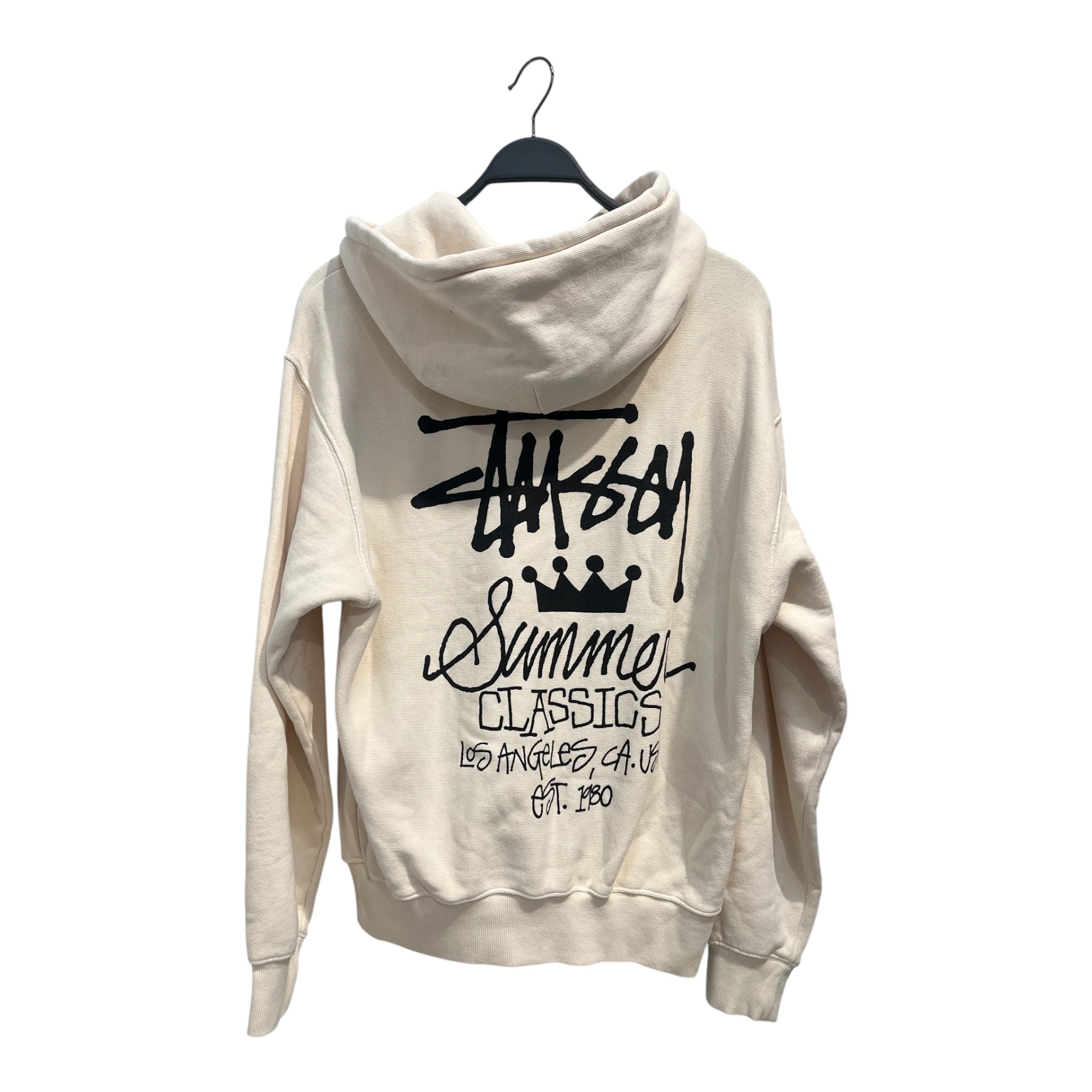 STUSSY/Hoodie/S/Cotton/CRM/croiwn logo view 2