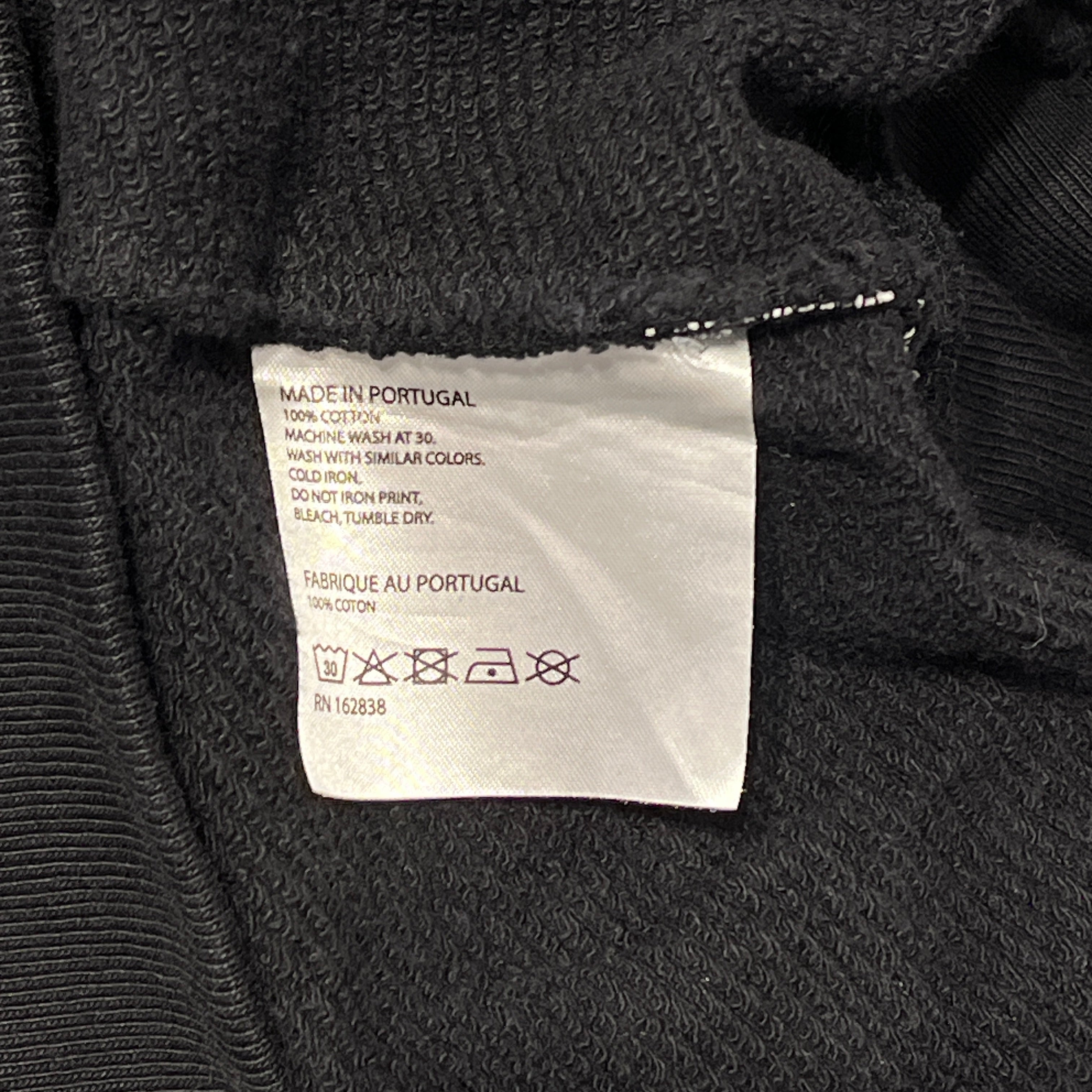 DENIM TEARS/Hoodie/L/Cotton/BLK/white flowers view 4