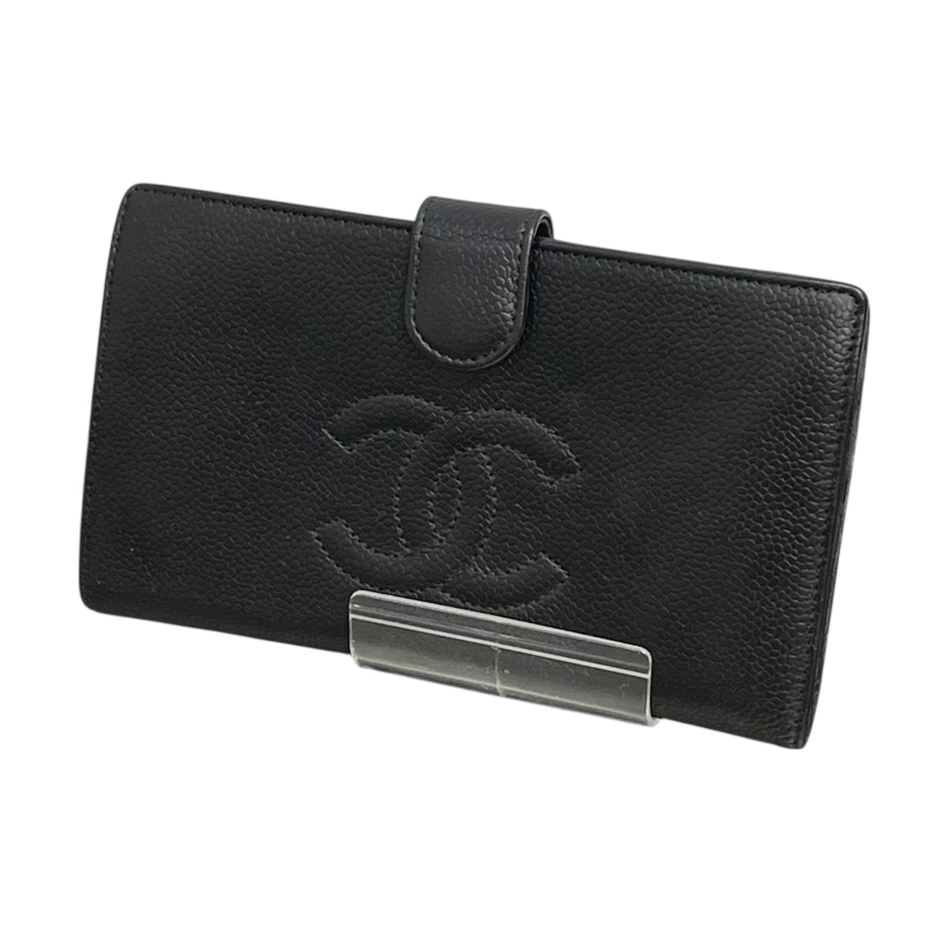 CHANEL/Wallet/Leather/BLK/BUTTON CAVIAR 9603960 view 1