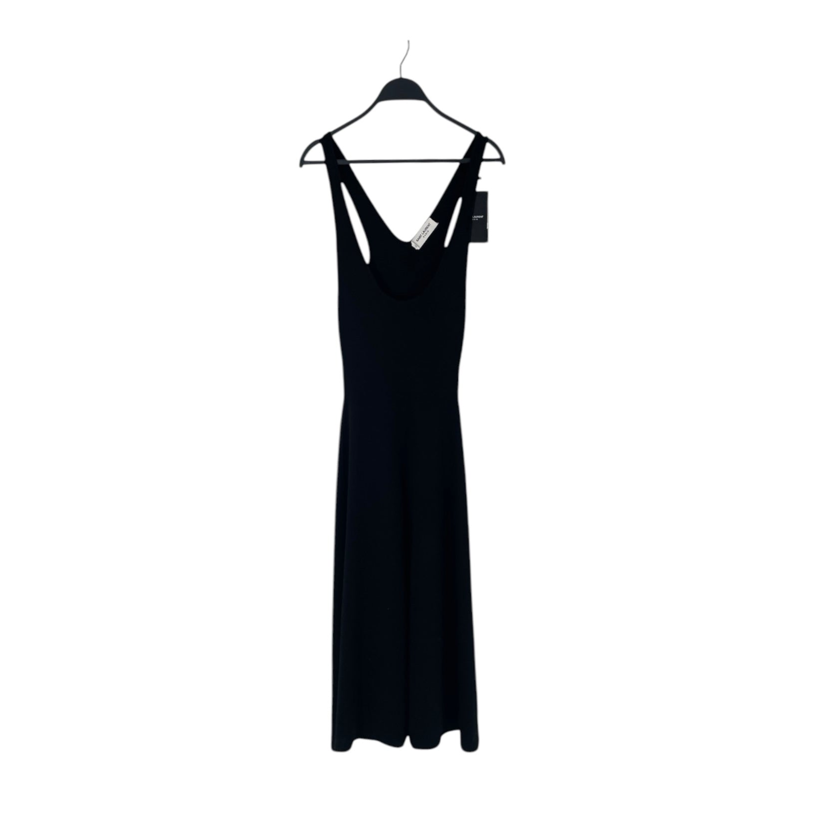 SAINT LAURENT/SL Dress/L/Wool/BLK/2021 PARTIAL OPEN BACK PLAIN view 1