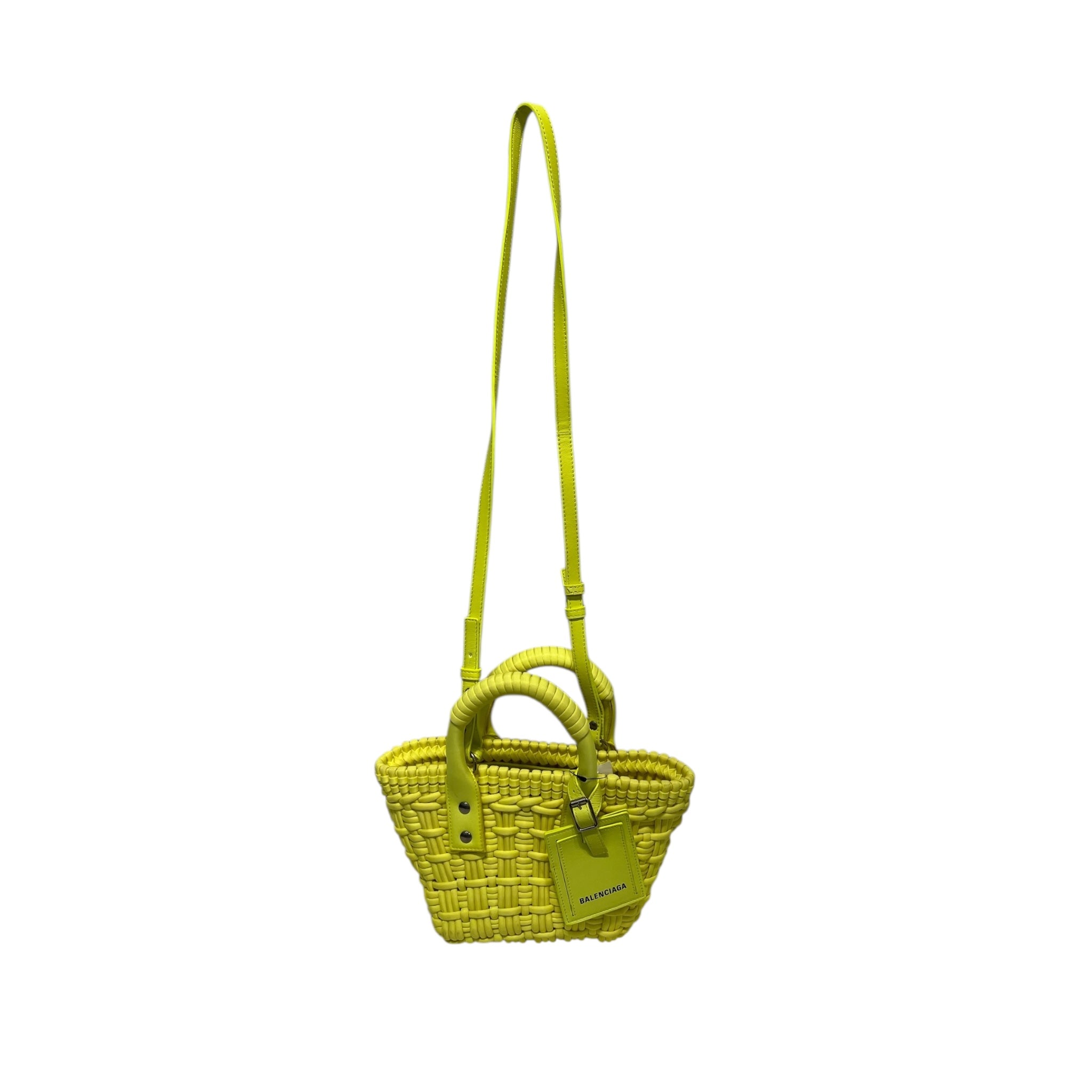 BALENCIAGA/Hand Bag/OS/Acrylic/YEL/FLUO YELLOW BISTRO HANDBAG view 1