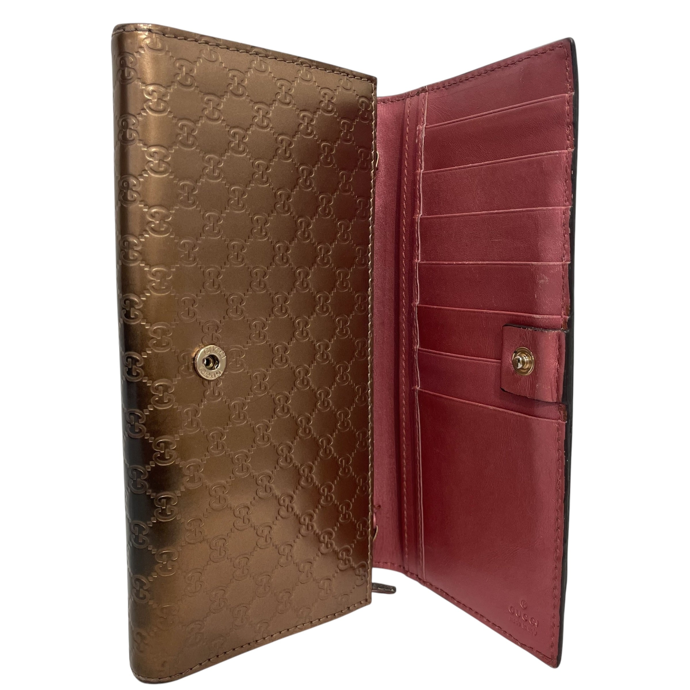 GUCCI/Long Wallet/Monogram/BRW/L's/bronze microguccissima view 2