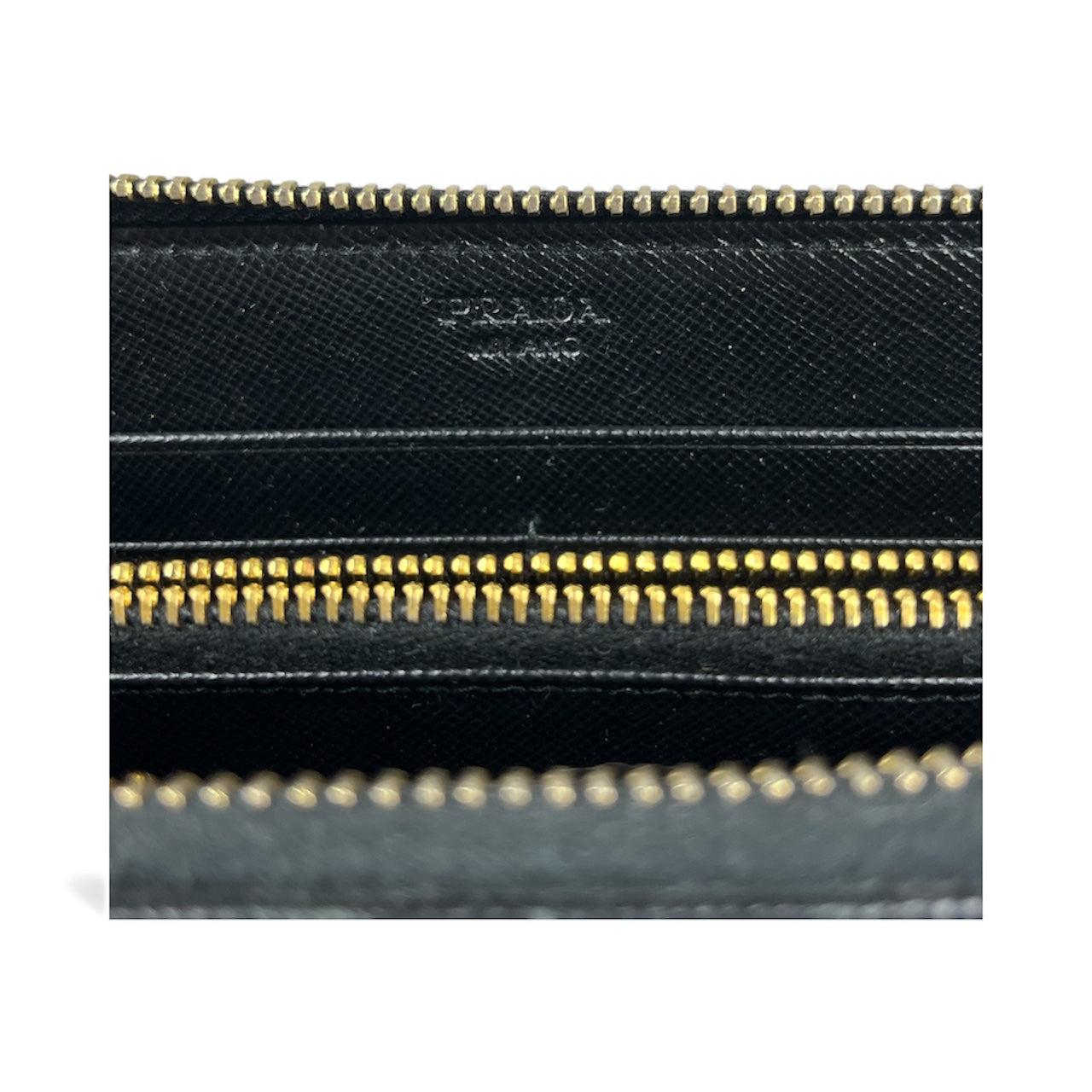 PRADA/Bifold Wallet/Leather/BLK/Saffiano Leather Wallet view 4
