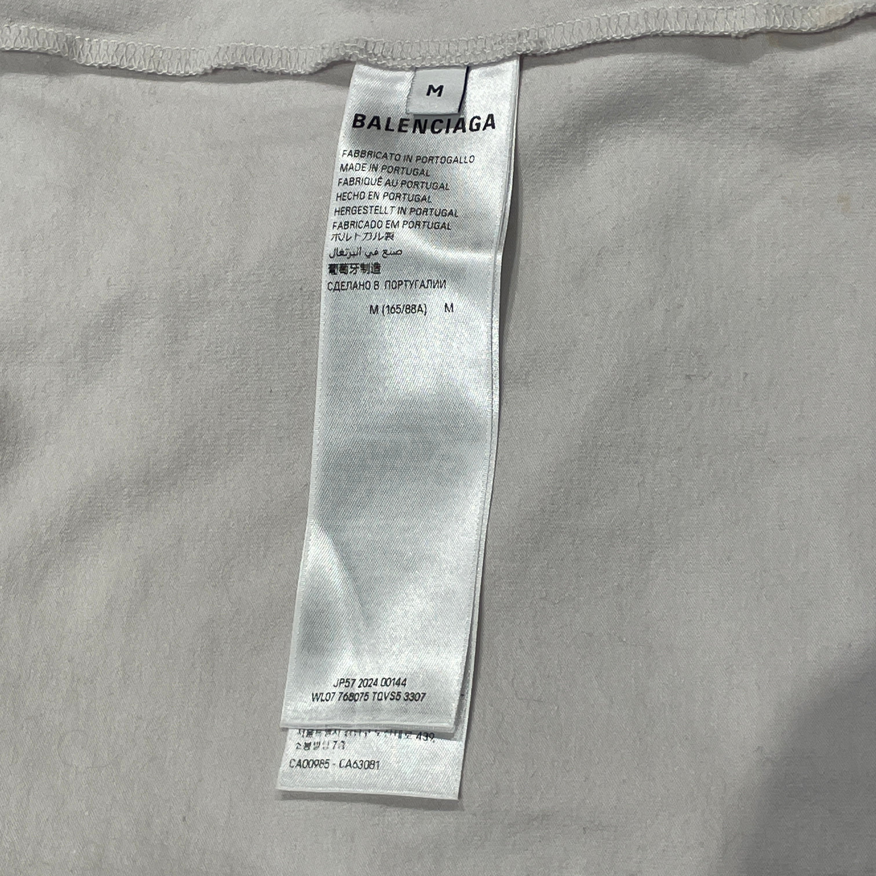 BALENCIAGA/SS Cut & Sew/M/Graphic/Cotton/WHT/beverly hills fitted view 3