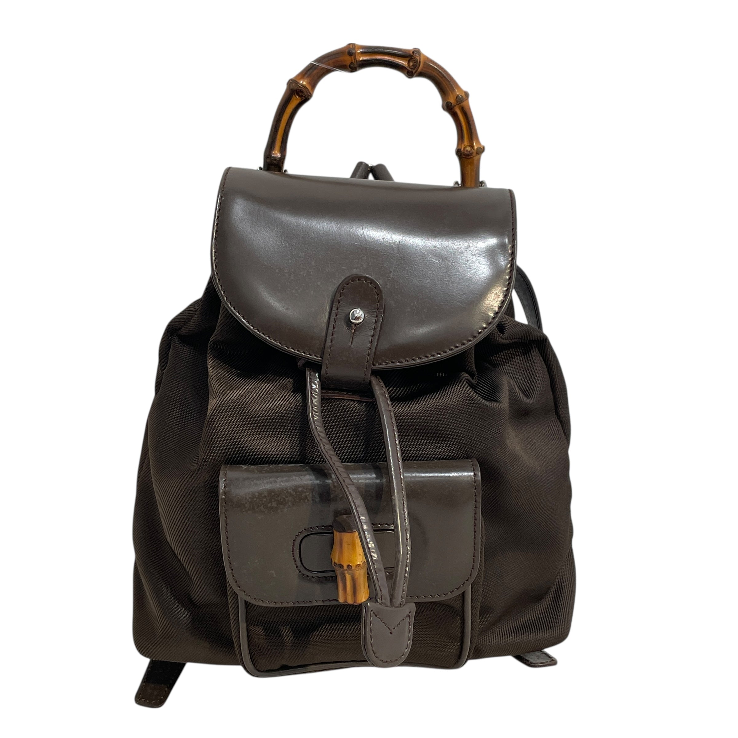 GUCCI/Backpack/Nylon/GRN/Bambo BackpAck view 1