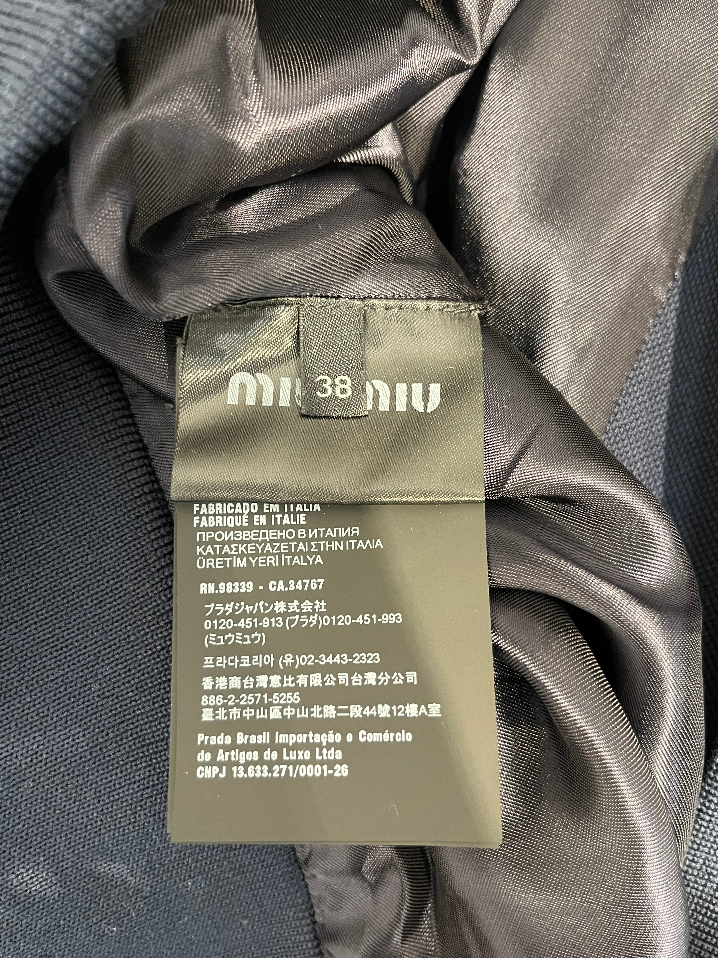 MIU MIU/Track Jkt/XL/Cotton/NVY/NWT LOGO TRACK JACKET view 4