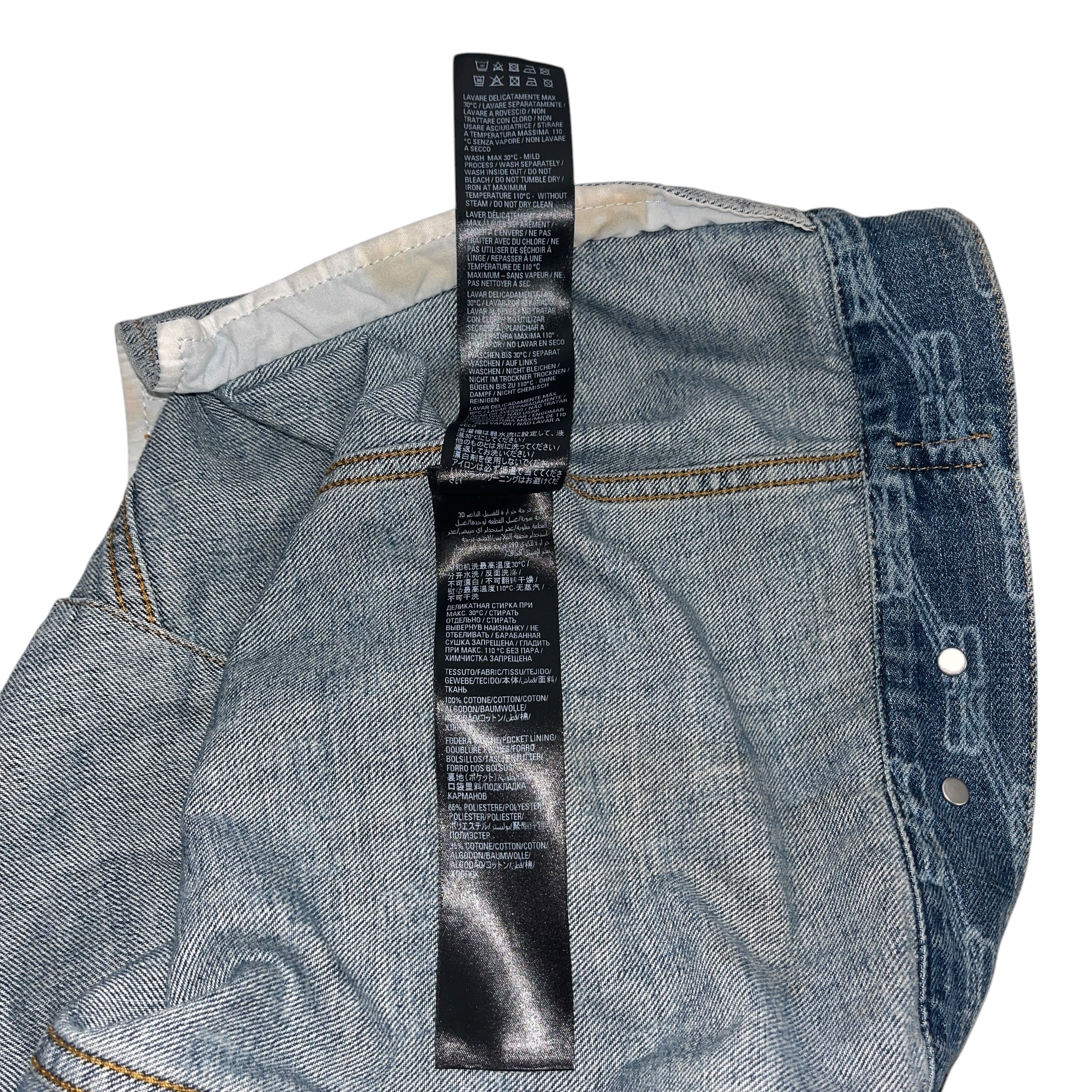 BALENCIAGA/Denim Jkt/M/Denim/BLU/Monogram/BB MONOGRAM ACID WASH view 5