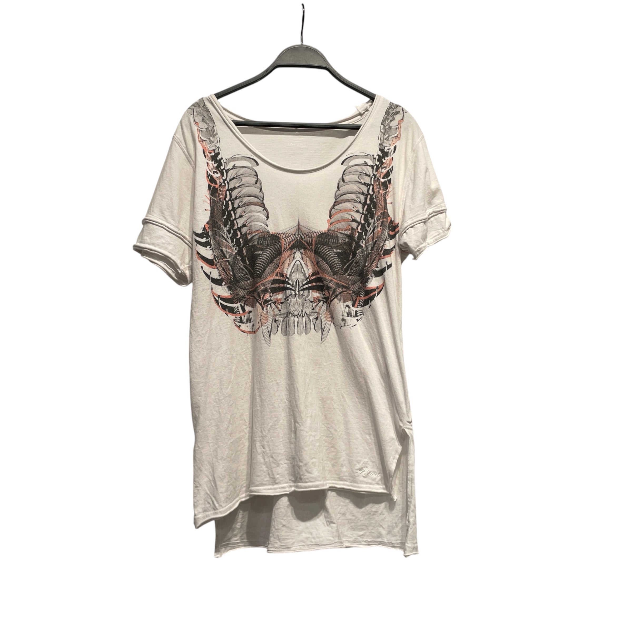 Roen/T-Shirt/L/Cotton/WHT/Graphic/ORANGE/BLK view 1