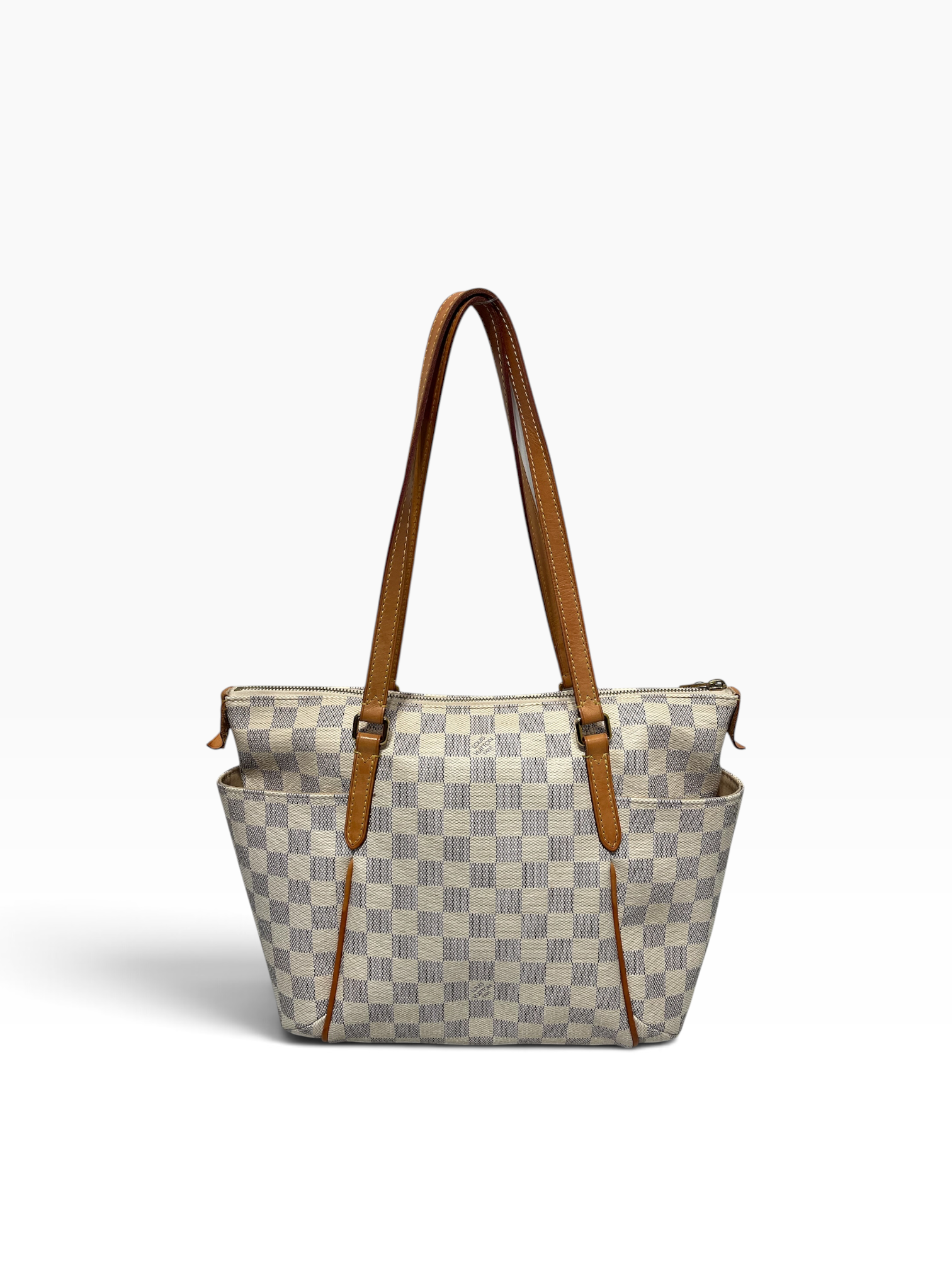 LOUIS VUITTON/Hand Bag/Leather/WHT/Damier Azur Totally tote view 3