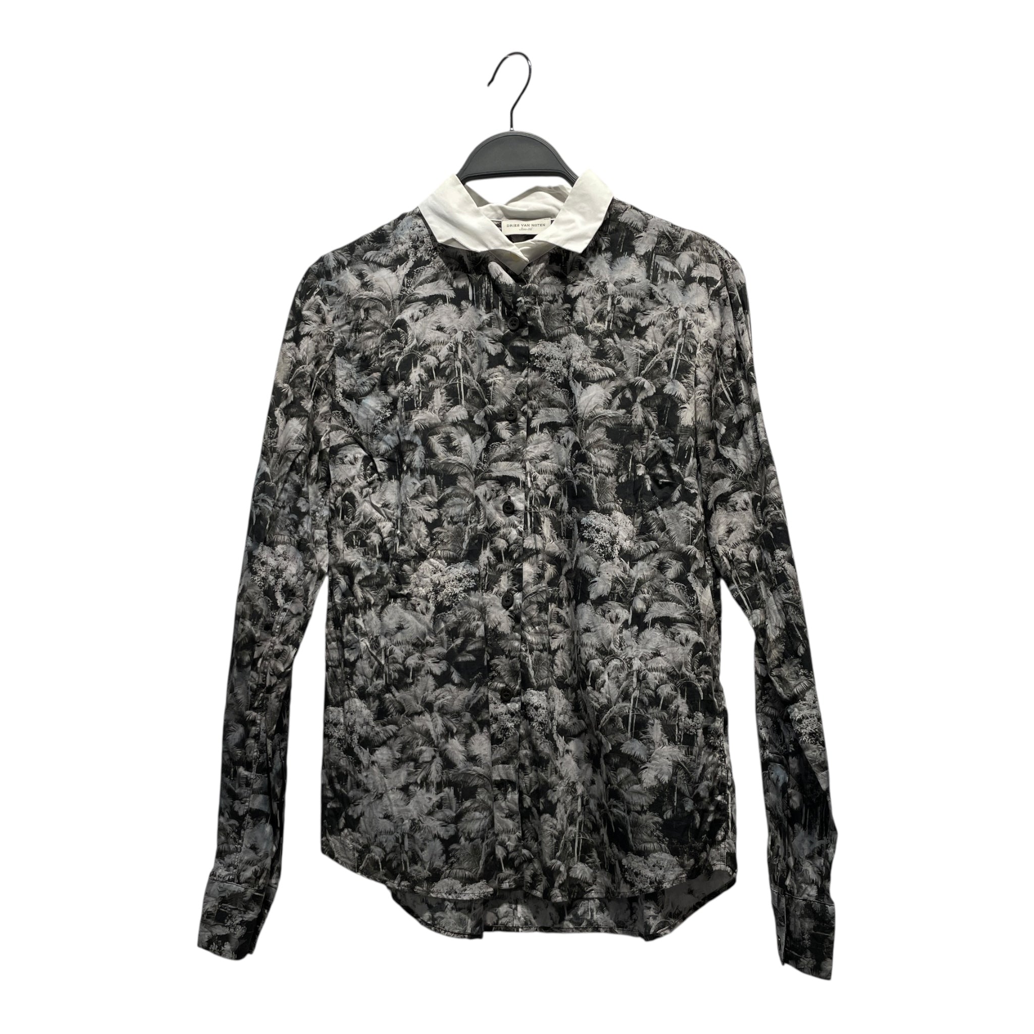 DRIES VAN NOTEN/LS Blouse/S/All Over Print/Cotton/WHT/ view 1
