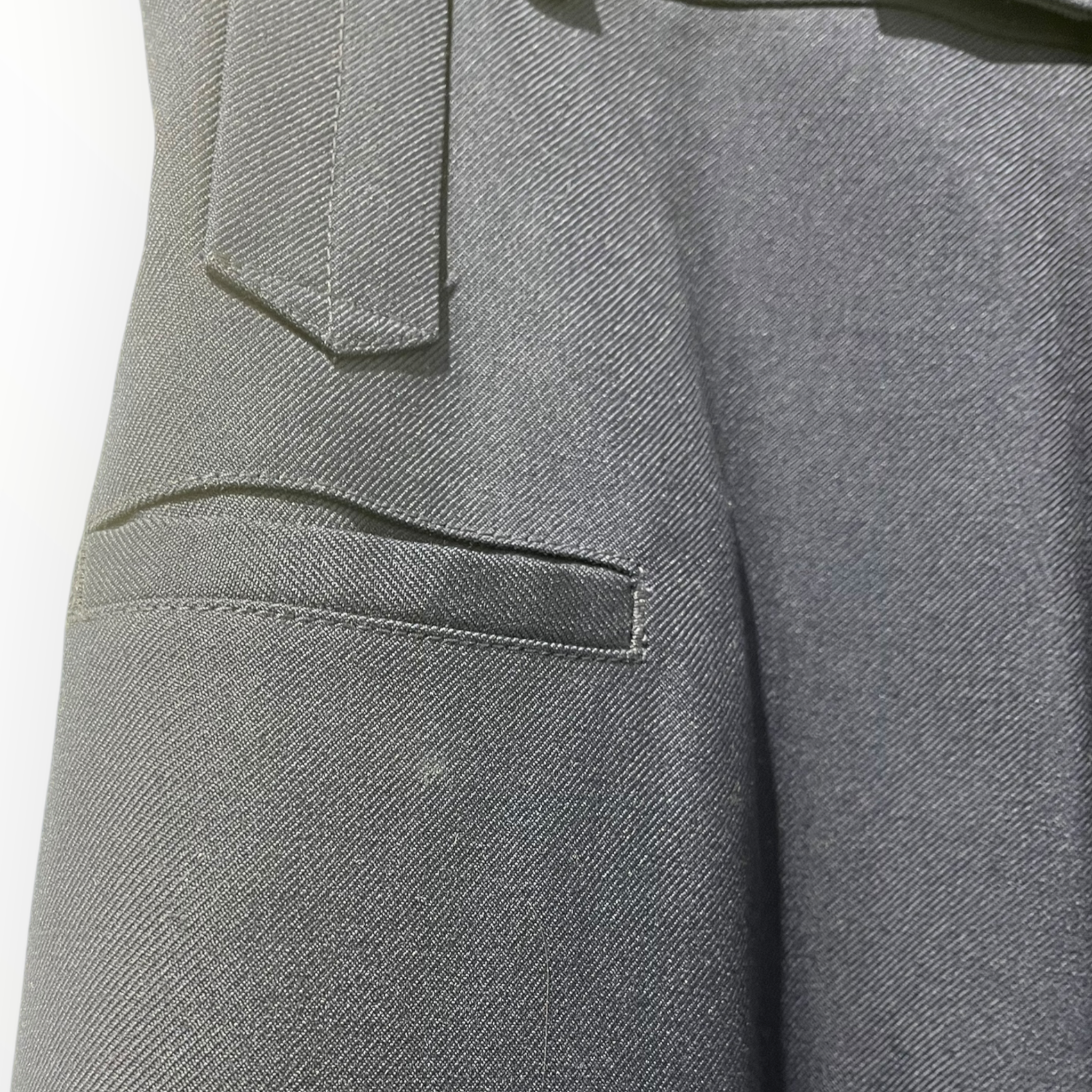 BALENCIAGA/Pants/46/Wool/NVY/SMALL FRONT POCKET FLAT FRONT view 4