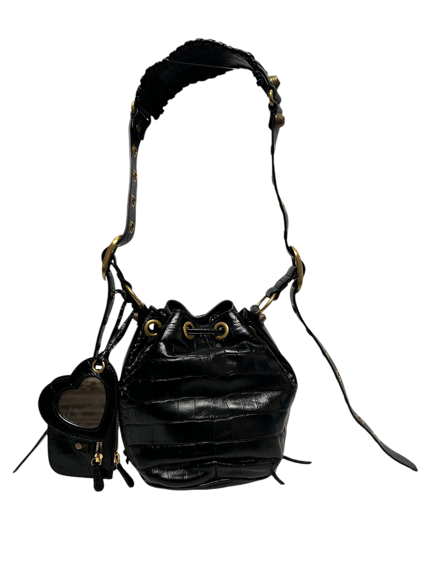 BALENCIAGA/Bag/OS/Leather/BLK/Le Cagole Bucket Bag view 2
