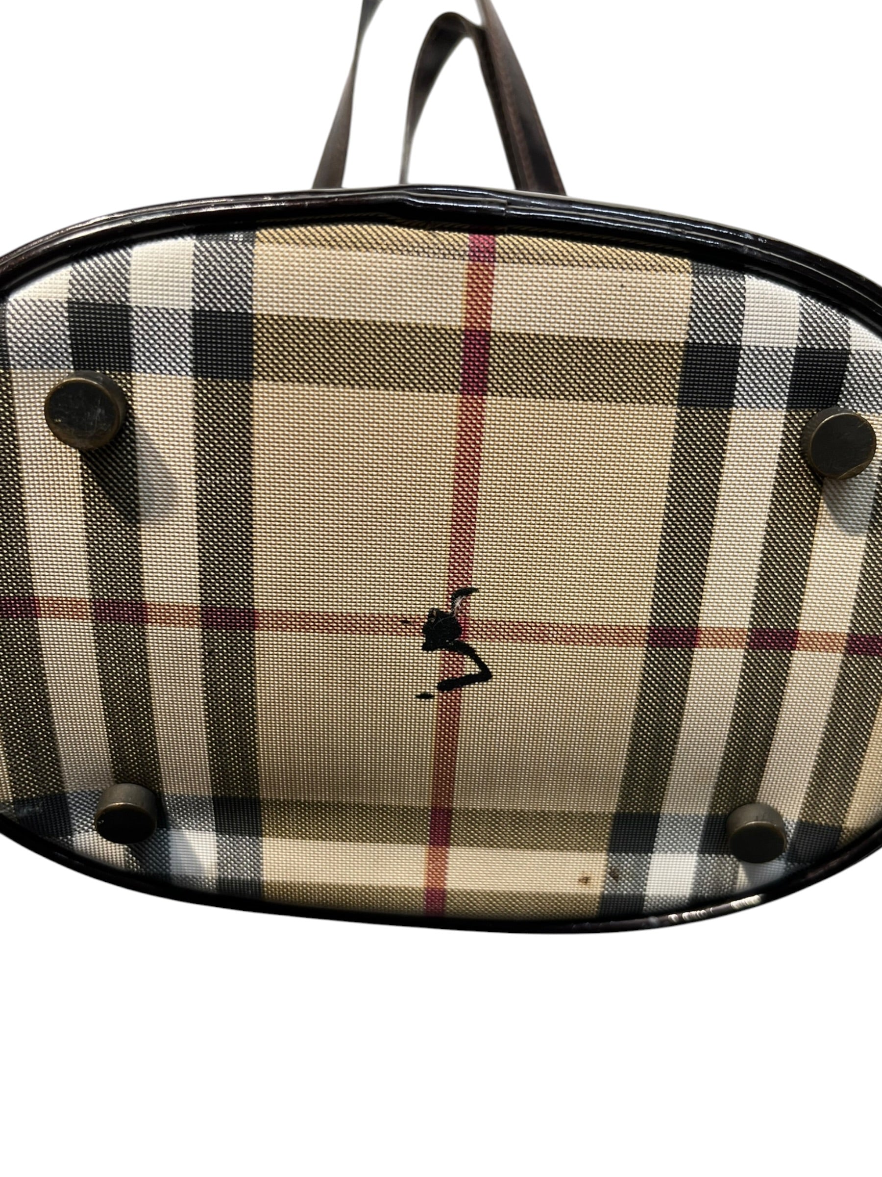 BURBERRY/Tote Bag/Gingham Check/Polyester/CML/BUCKET TOTE view 4