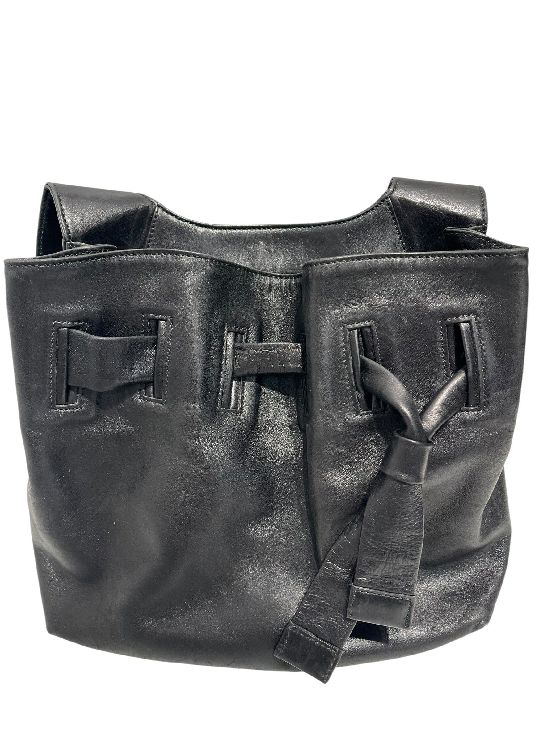 GUCCI/Hand Bag/Leather/BLK/bucket view 1
