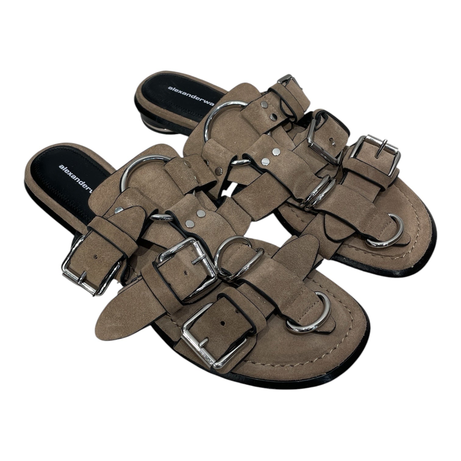 Alexander Wang/Sandals/EU 41/Suede/KHK/METAL HARDWARE SANDAL view 2