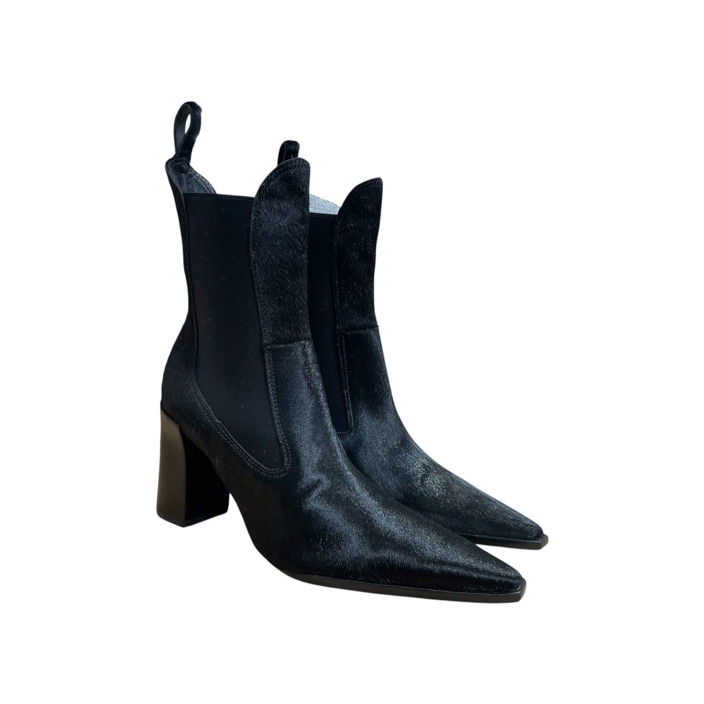 SCHUTZ/Boots/US 7.5/Fur/BLK/black calf hair boot view 1