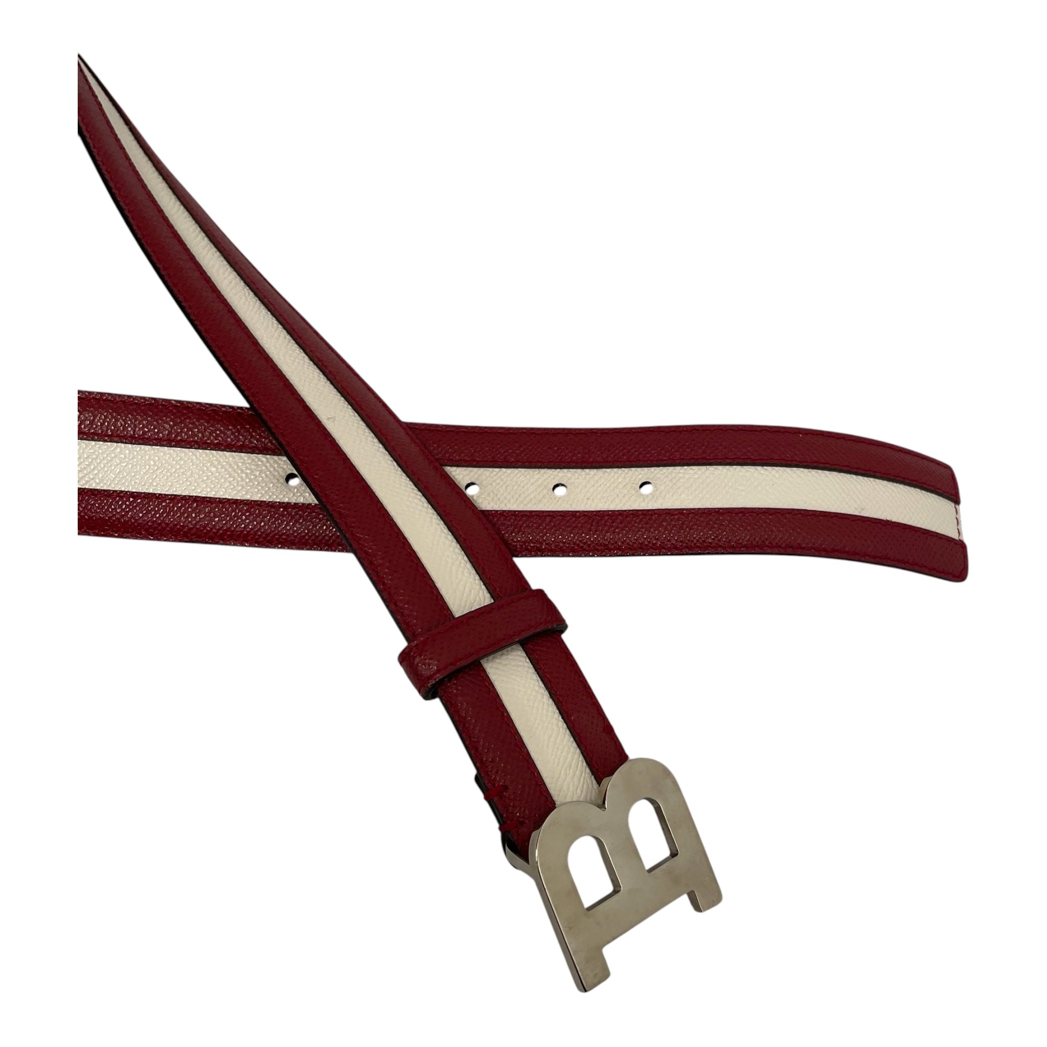 BALLY/Belt/Stripe/Leather/BRD/WHITE STRIPE view 2