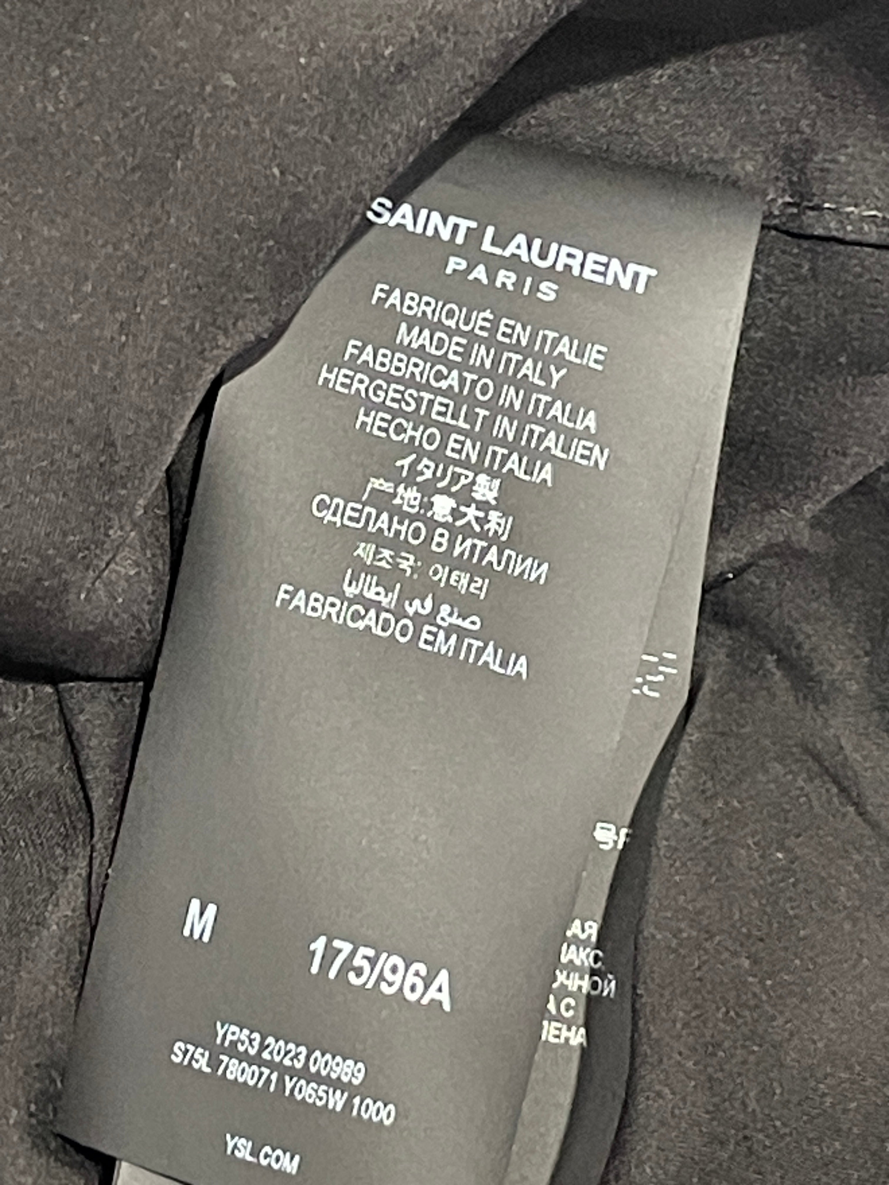 SAINT LAURENT/LS T-Shirt/M/BLK/off the shoulder view 4