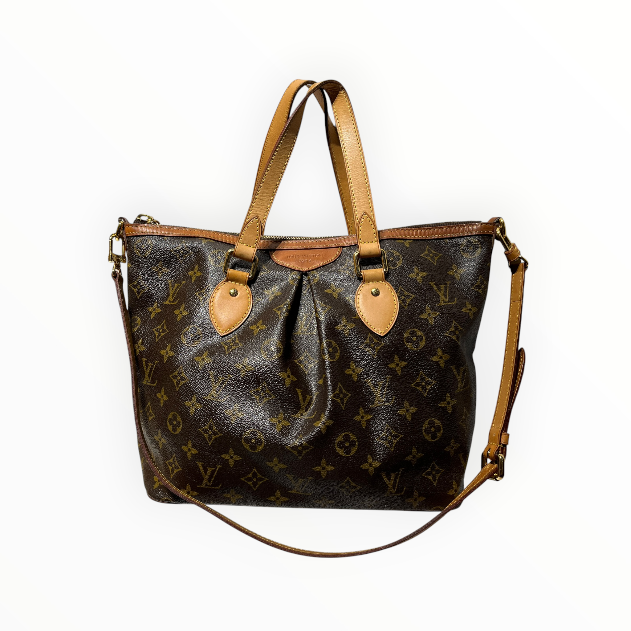 LOUIS VUITTON/Hand Bag/Leather/BRW/PALERMO PM view 1
