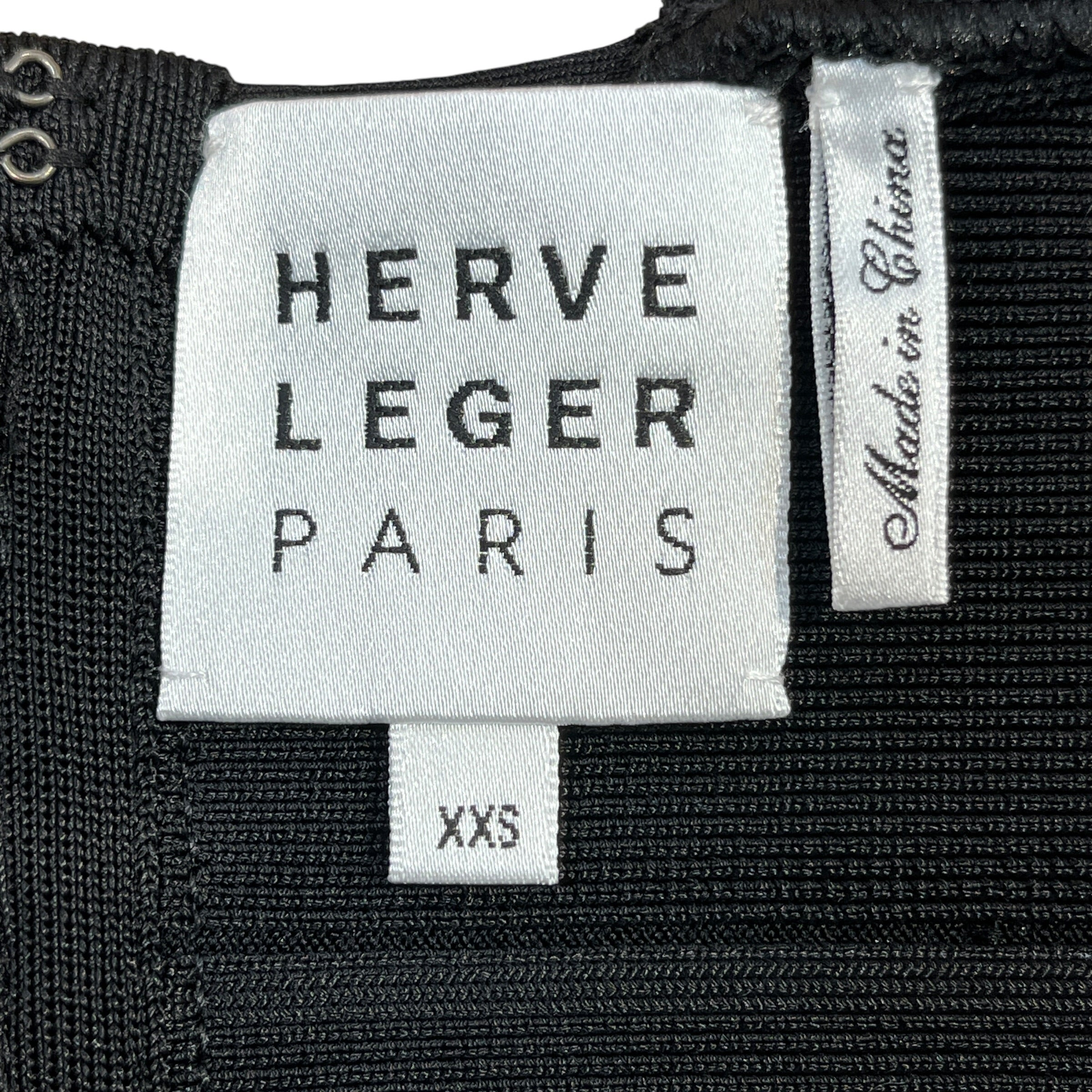 Herve Leger/Camisole Dress/XXS/Rayon/BLK/Long view 3