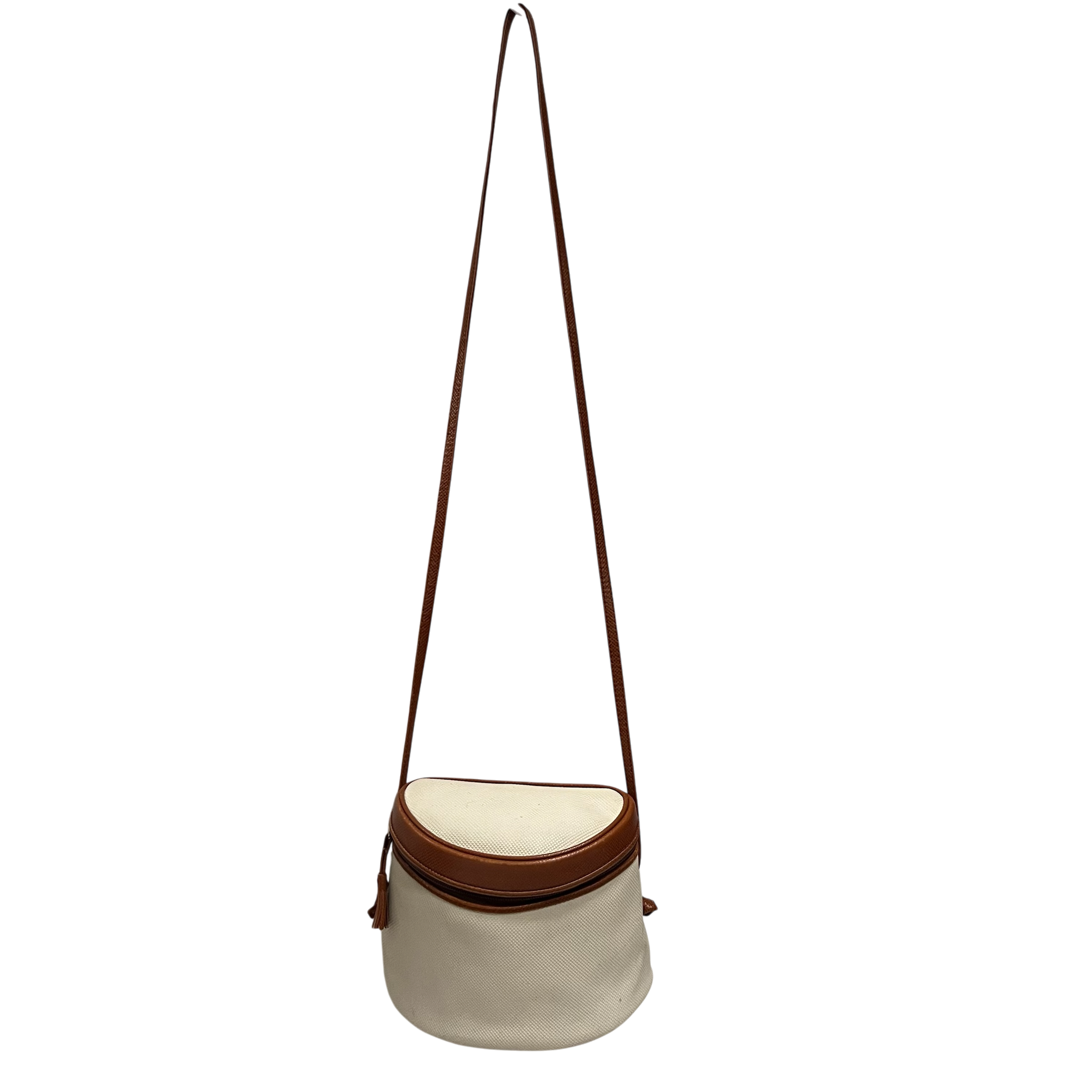 BOTTEGA VENETA/Cross Body Bag/WHT/vintage rubber canvas view 3