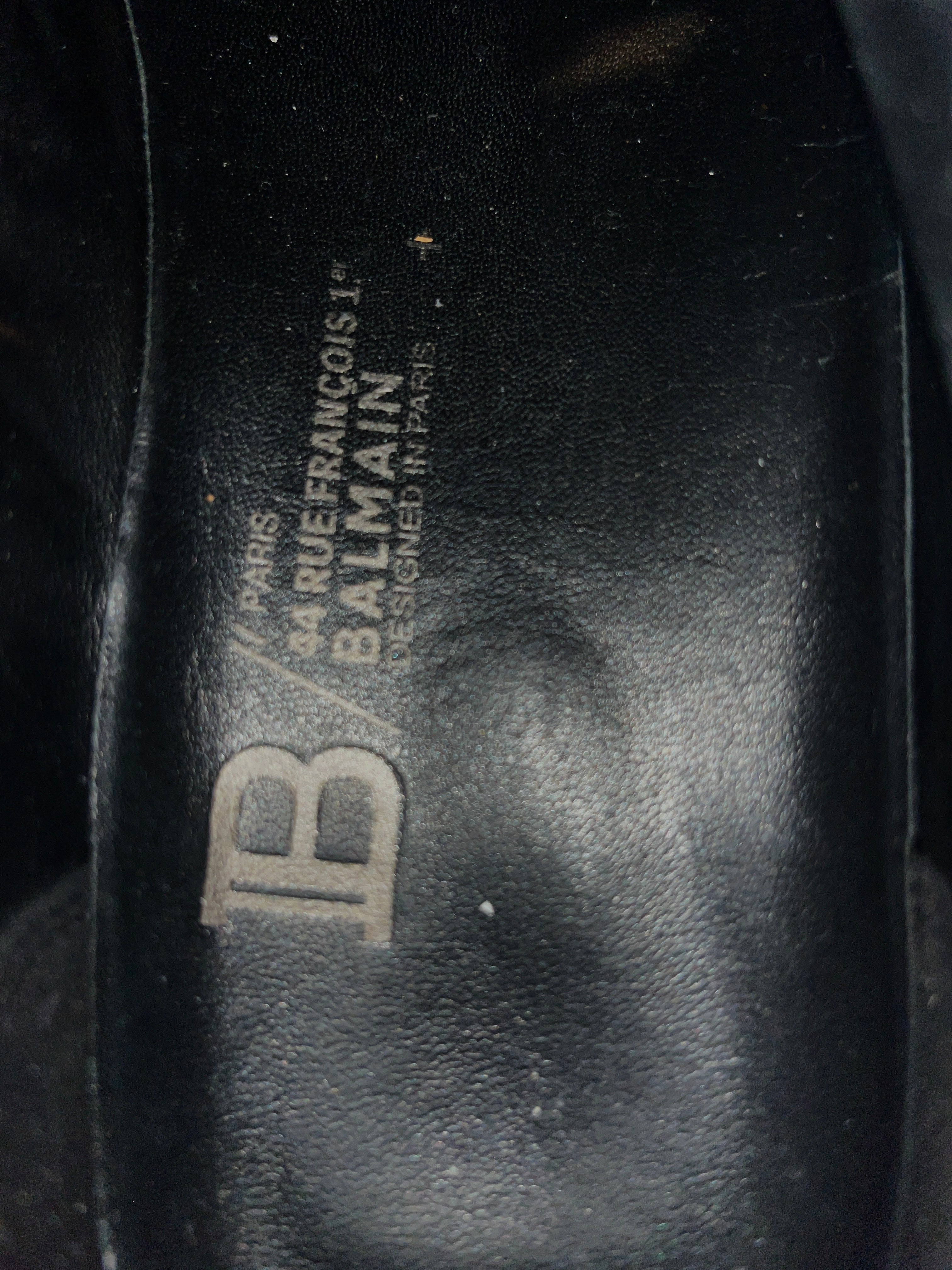BALMAIN/Hi-Sneakers/US 8/Animal Pattern/Leather/BLK/U-Tip/DOUBLE ZIP/CHUNKY view 3