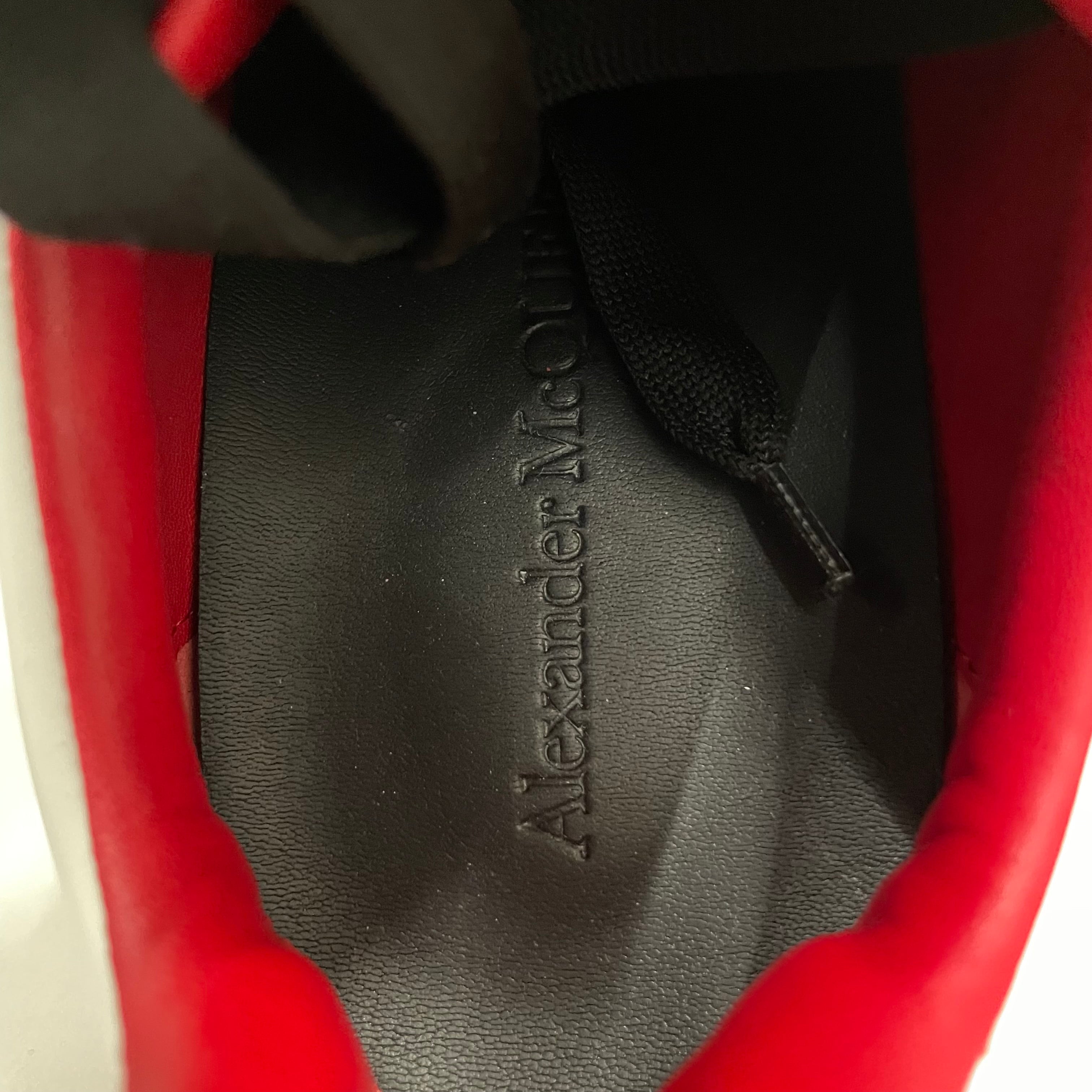 Alexander McQueen/Low-Sneakers/EU 41.5/BLK/BLACK N RED view 3