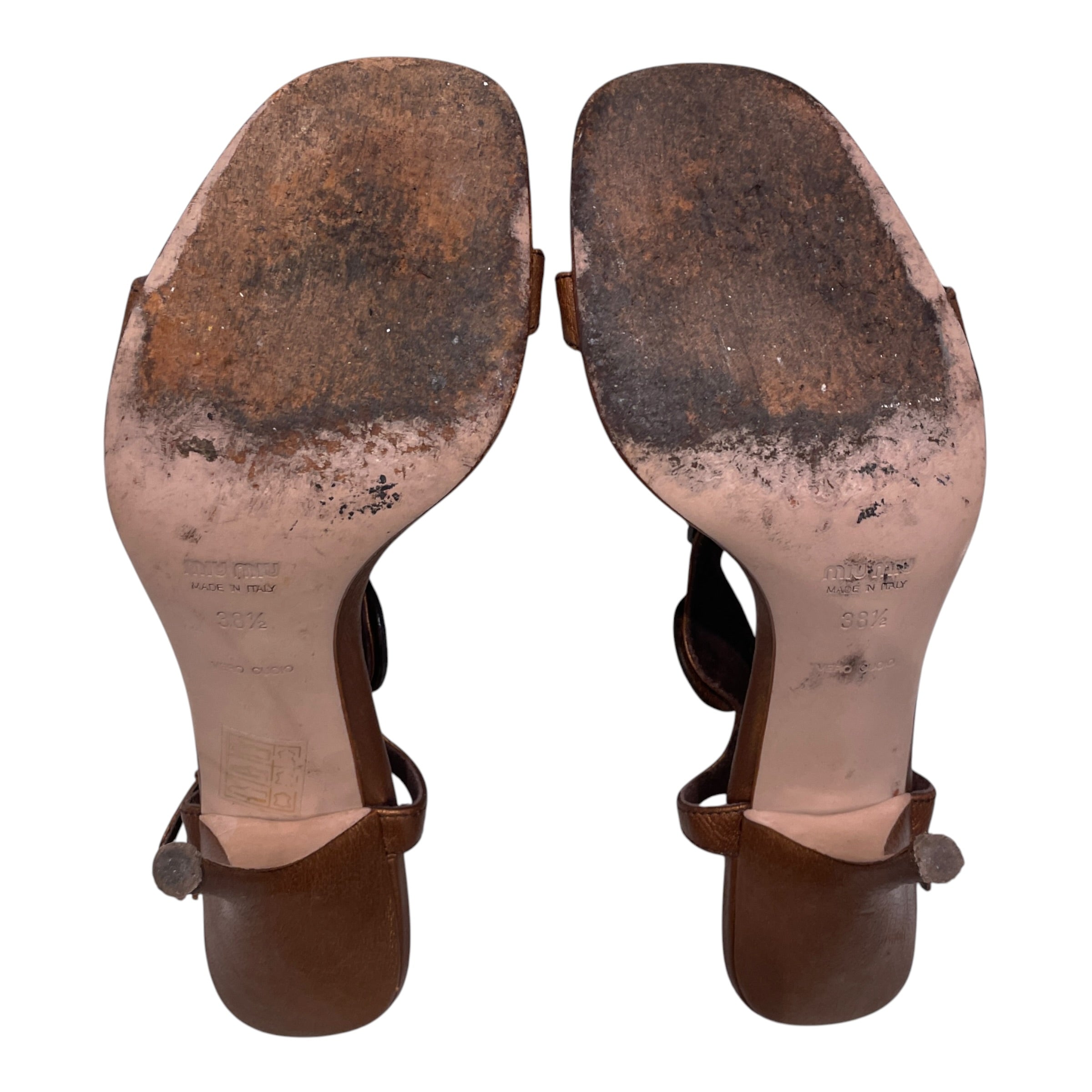 MIU MIU/Heels/US 7.5/Leather/CML/GEMS view 5