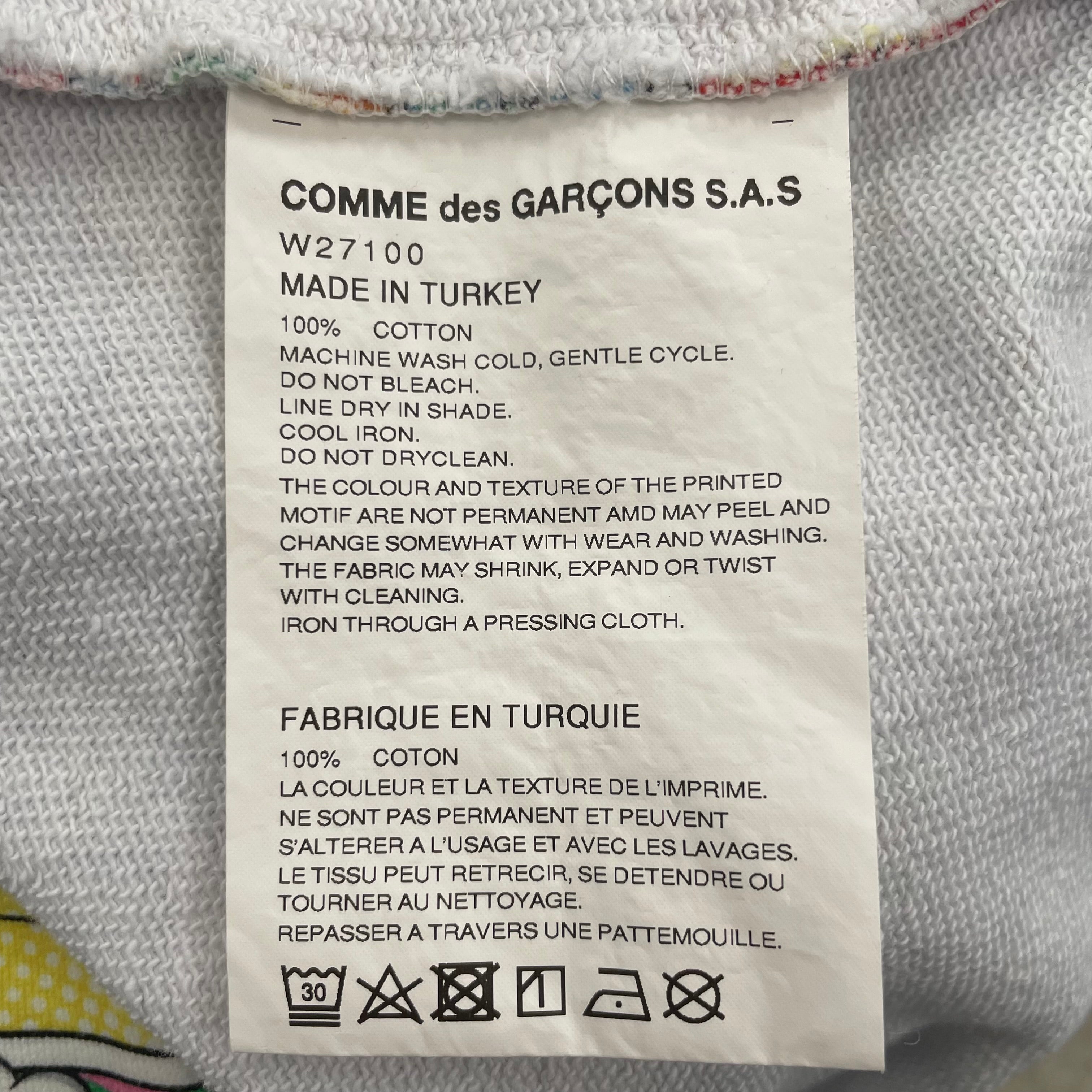 COMME des GARCONS SHIRT/Hoodie/M/Cotton/WHT/comic book zip up view 4