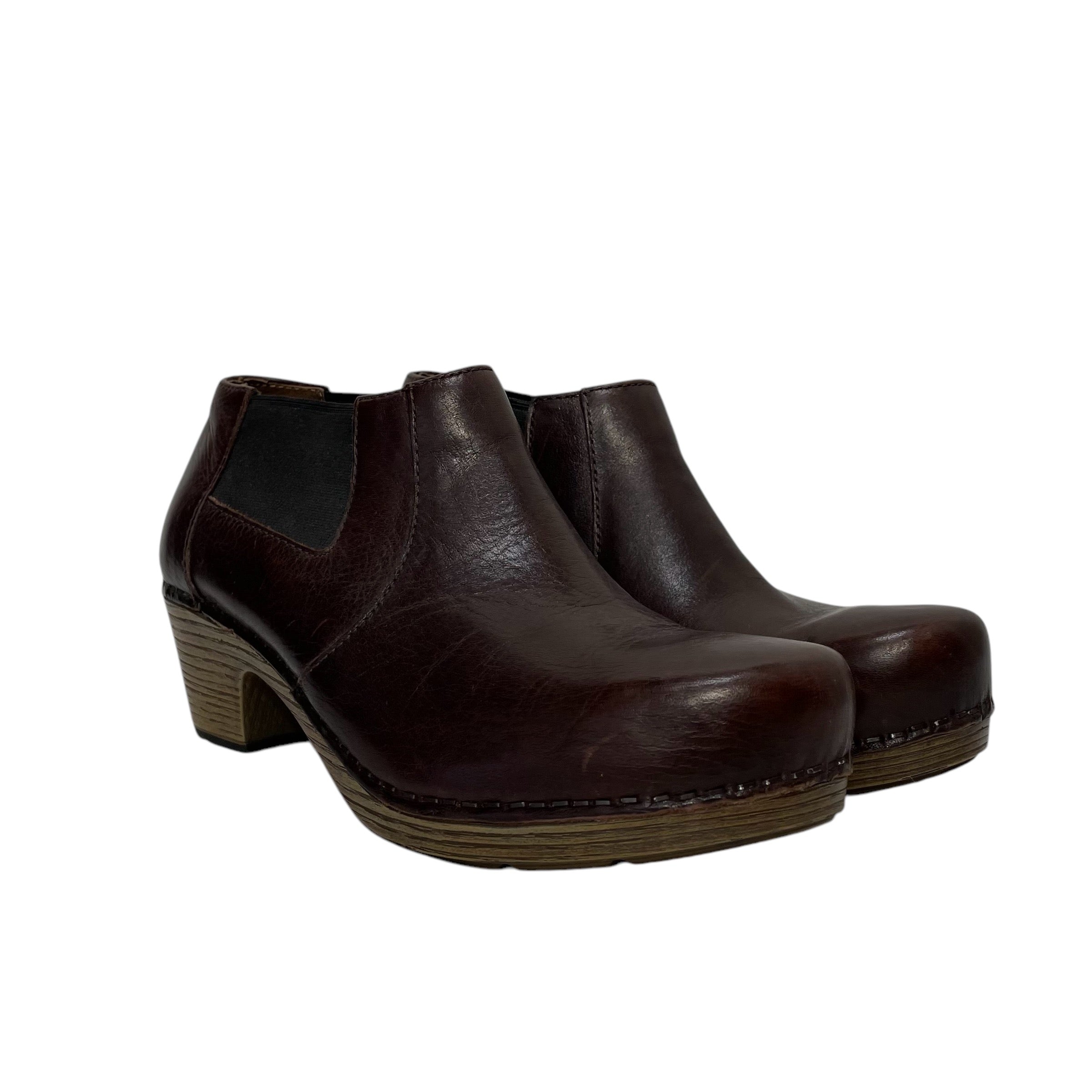 DANSKO/Heels/US 7/Leather/BRW/Heel Leather Brown Clog view 1