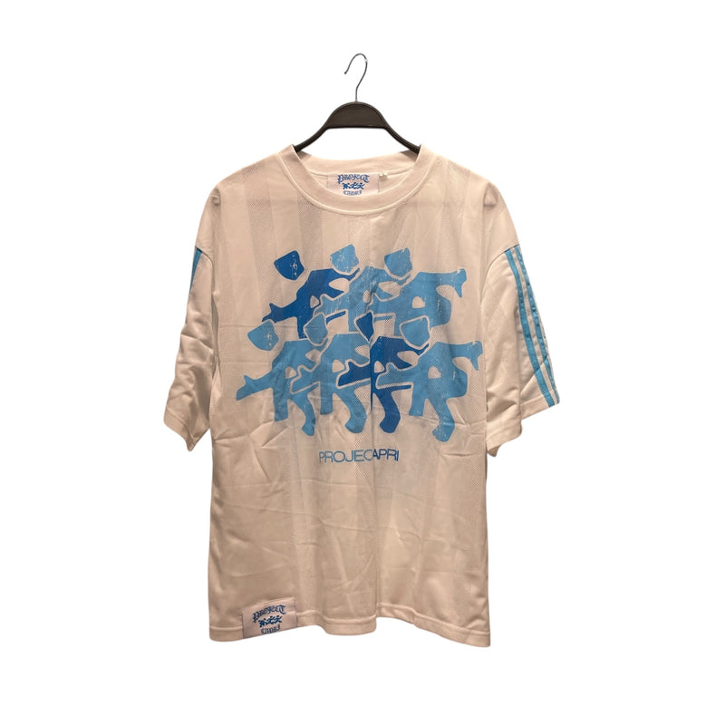 PROJECT CAPRI/T-Shirt/L/Polyester/WHT/All Over Print/JERSEY