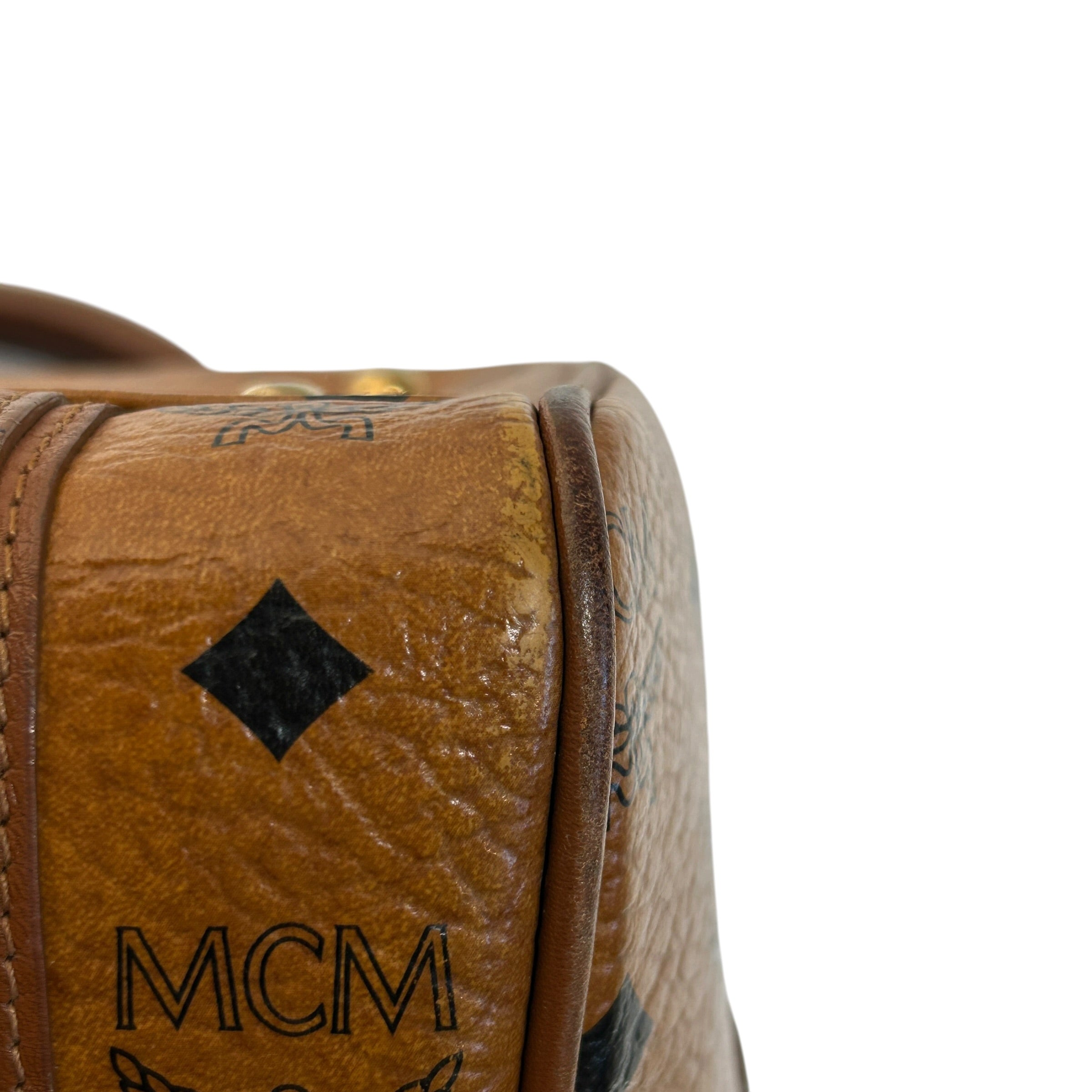 MCM/Boston Bag/Monogram/Leather/BRW/Viesto Cognac view 8