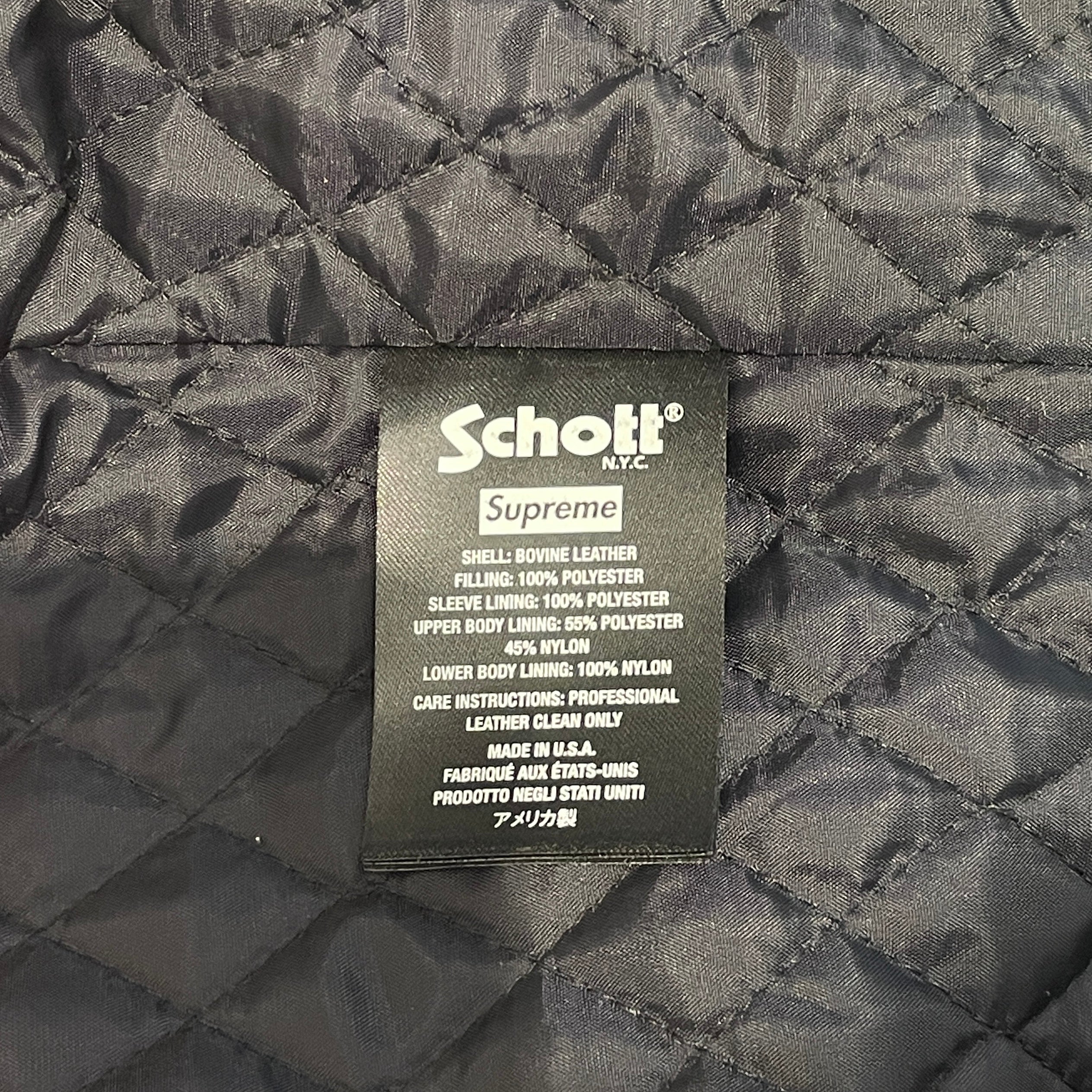 Supreme/Leather Jkt/M/Leather/BRW/SCHOTT COLLAB view 4