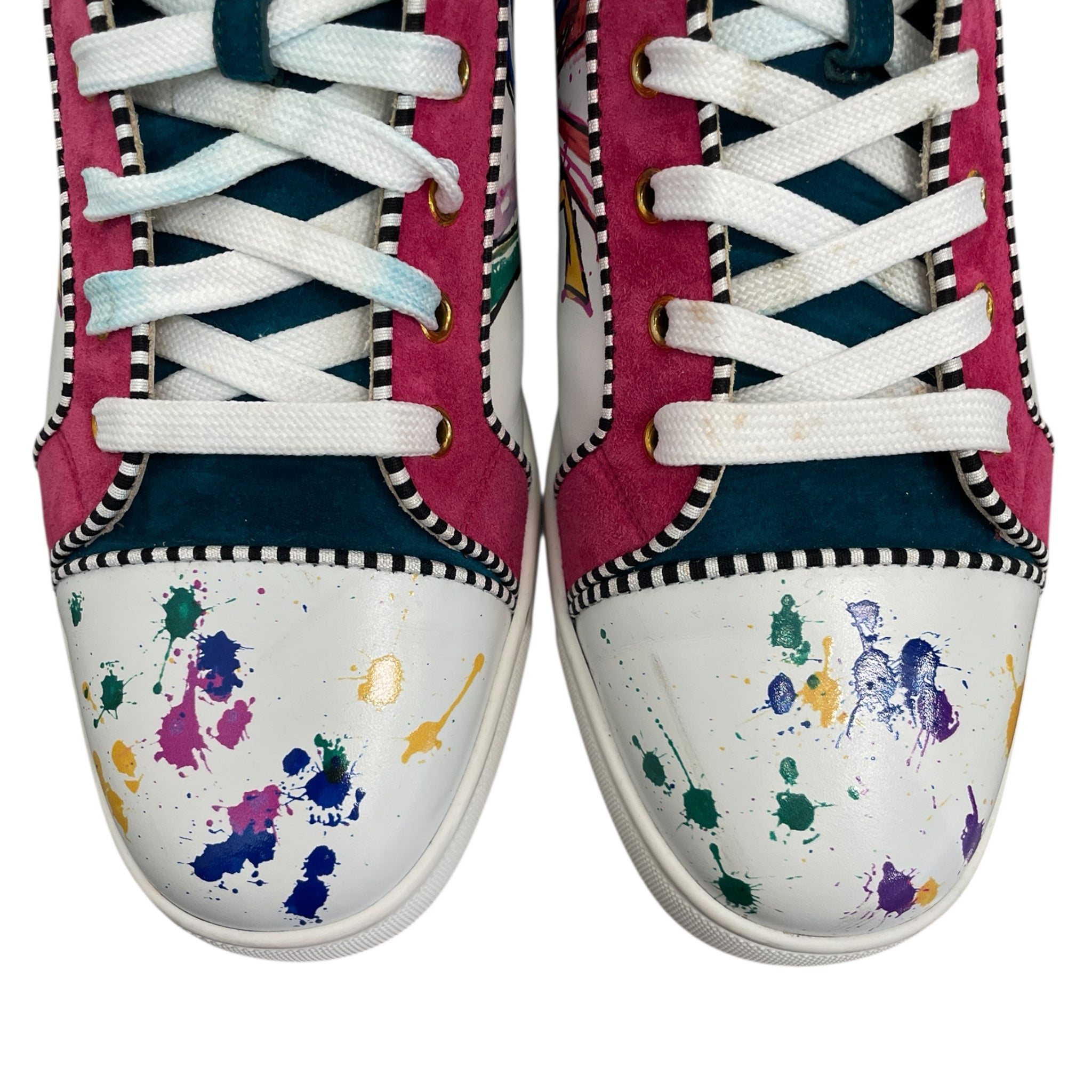 Christian Louboutin/Hi-Sneakers/EU 42/All Over Print/Leather/WHT/LOVE PAINTED SNEAKERS view 3