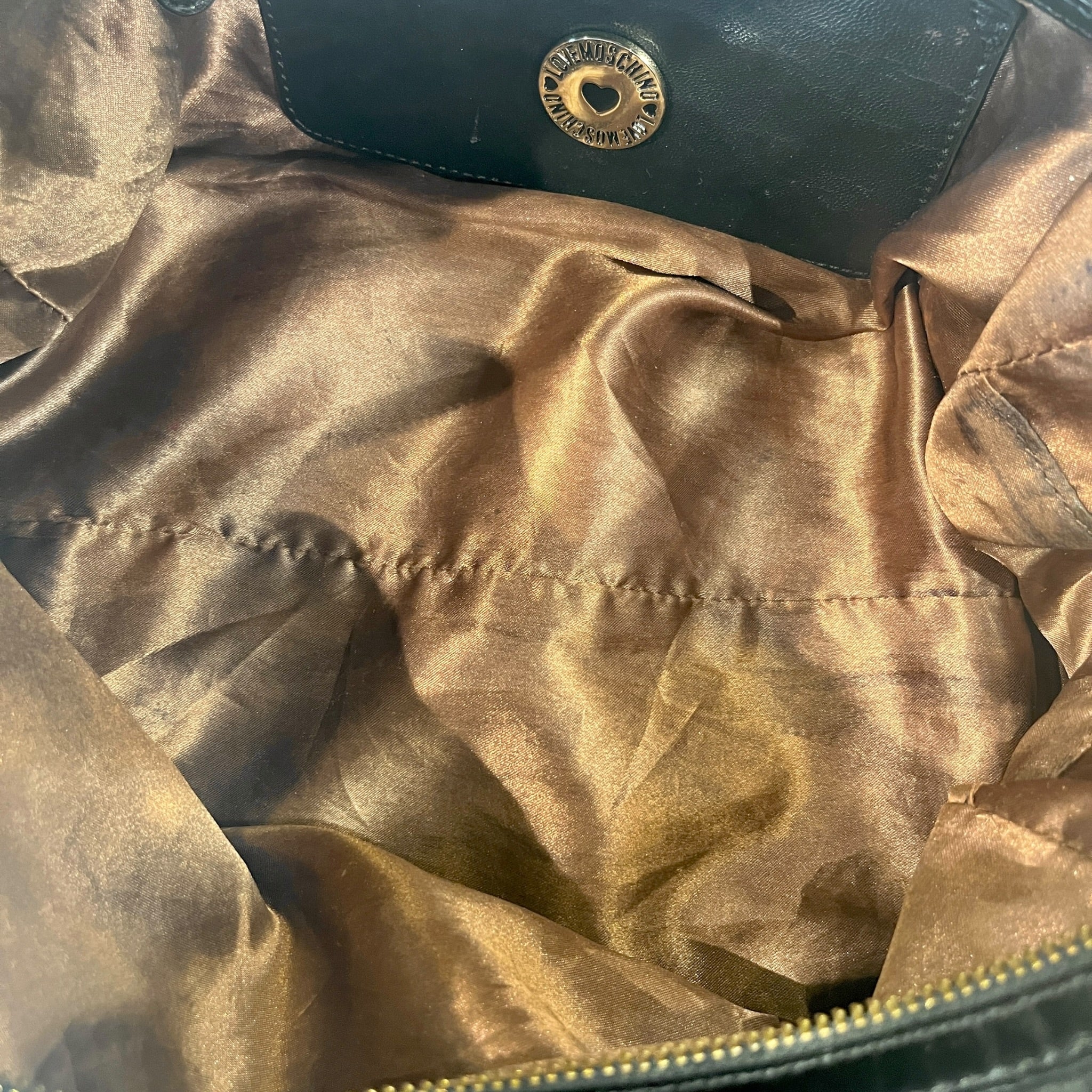 LOVE MOSCHINO/Hand Bag/Polyester/BLK/GOLD CHAIN view 4